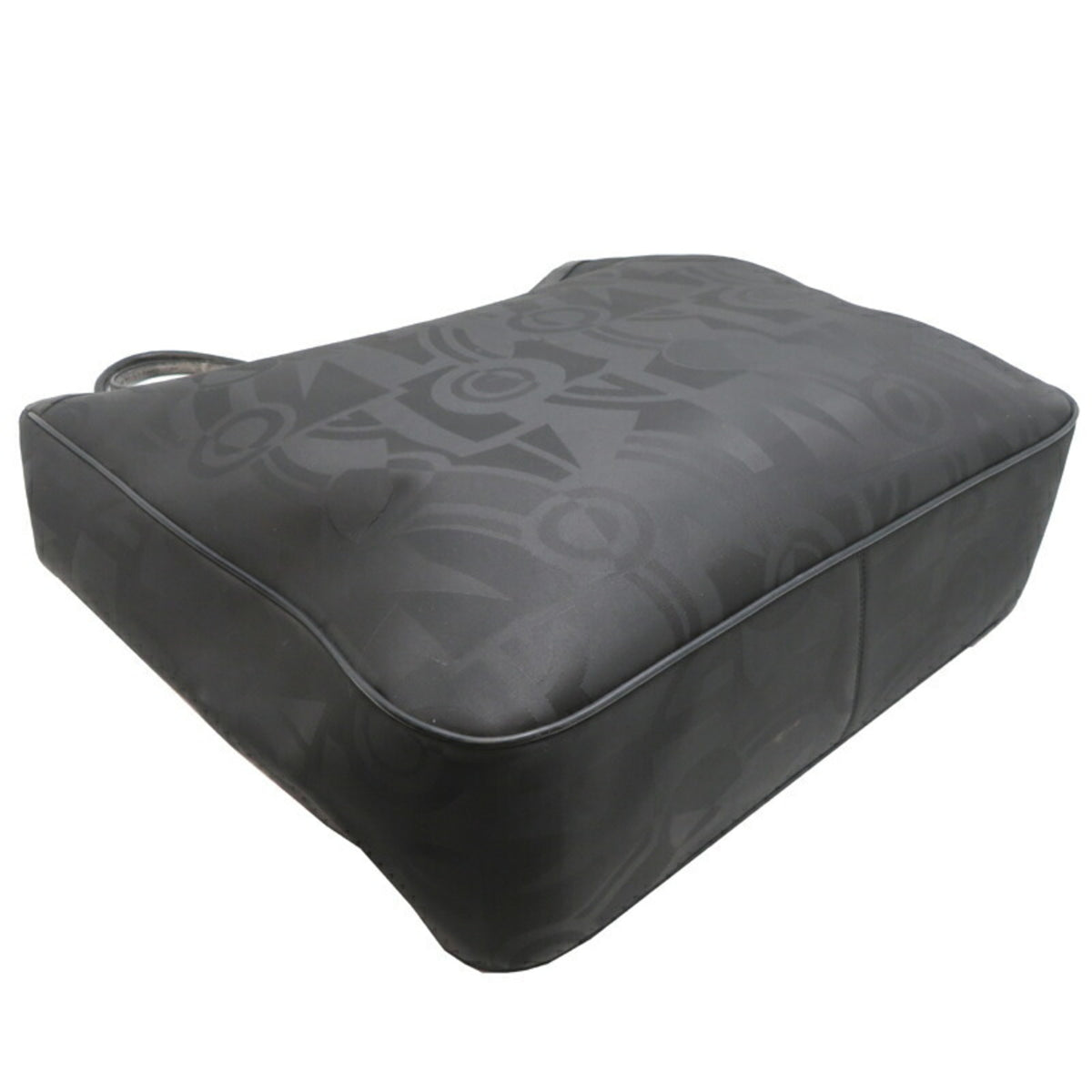 Salvatore Ferragamo Black Leather Canvas Tote Bag (Pre-Owned)