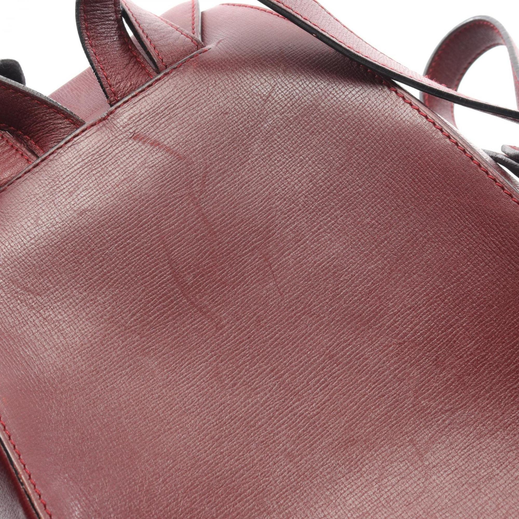 Cartier Bordeaux Leather Backpack (Pre-Owned)