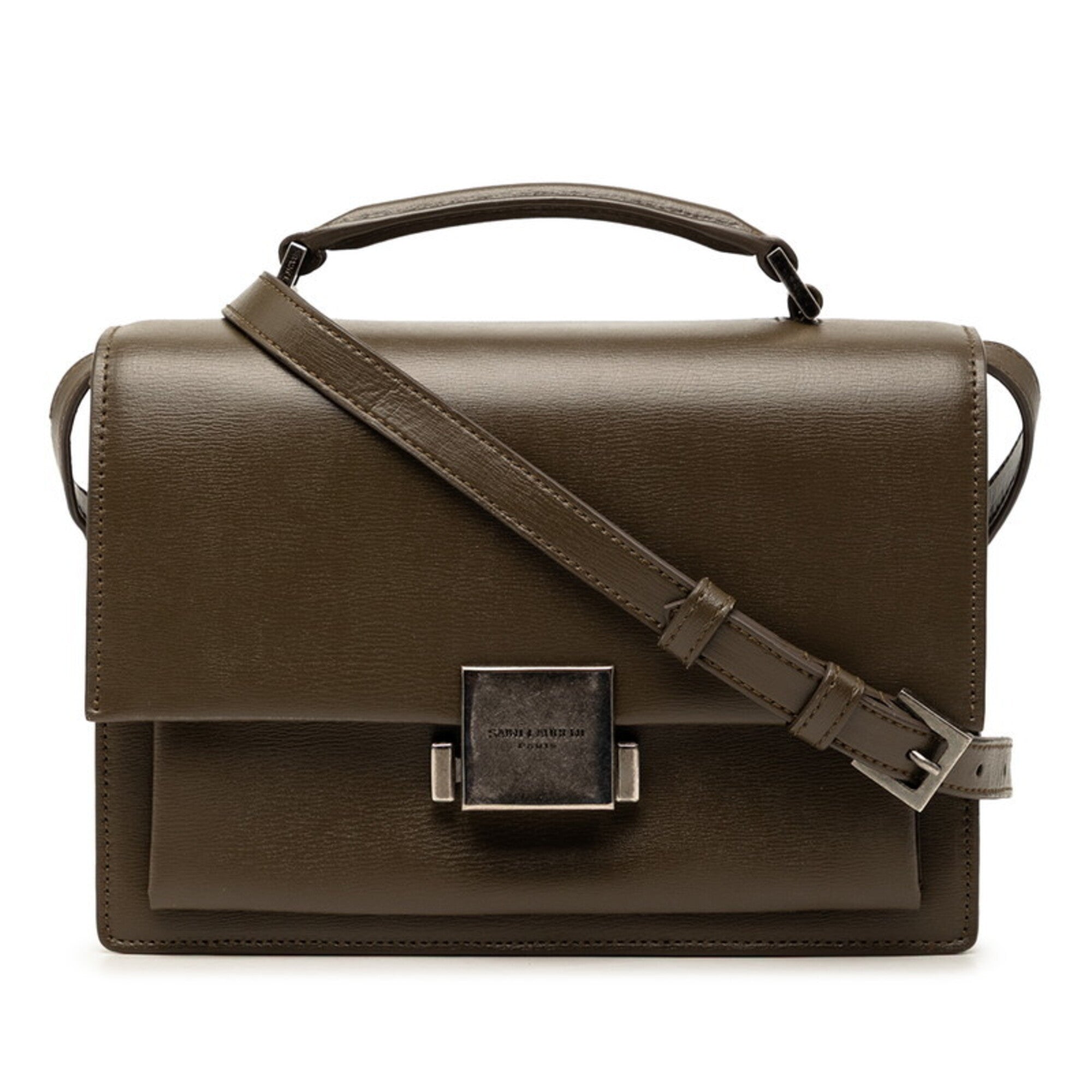 Saint Laurent Brown Leather Handbag Shoulder Bag (Pre-Owned)