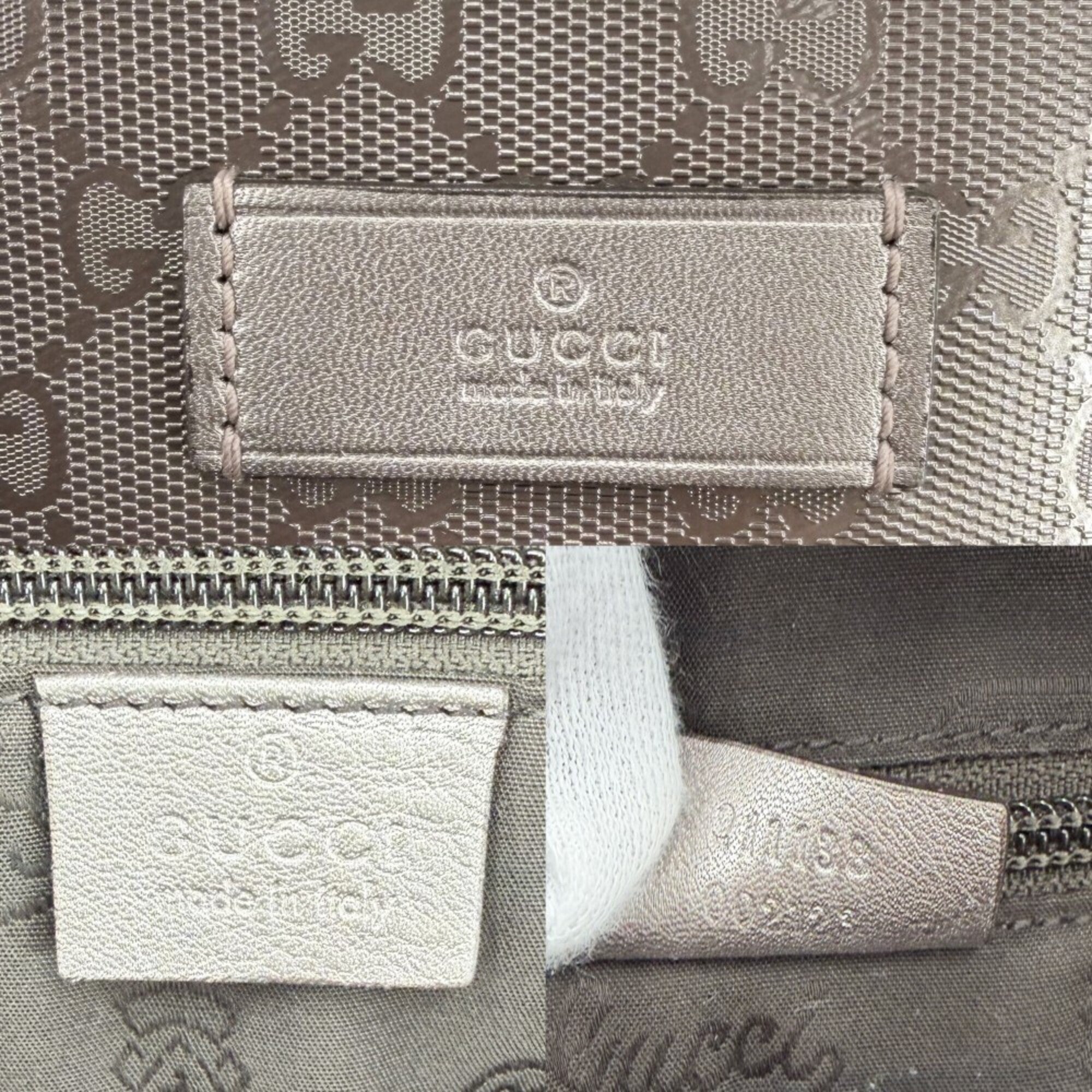 Gucci Metallic Pink White Gg Imprimé Coated Canvas Handbag Tote Bag (Pre-Owned)