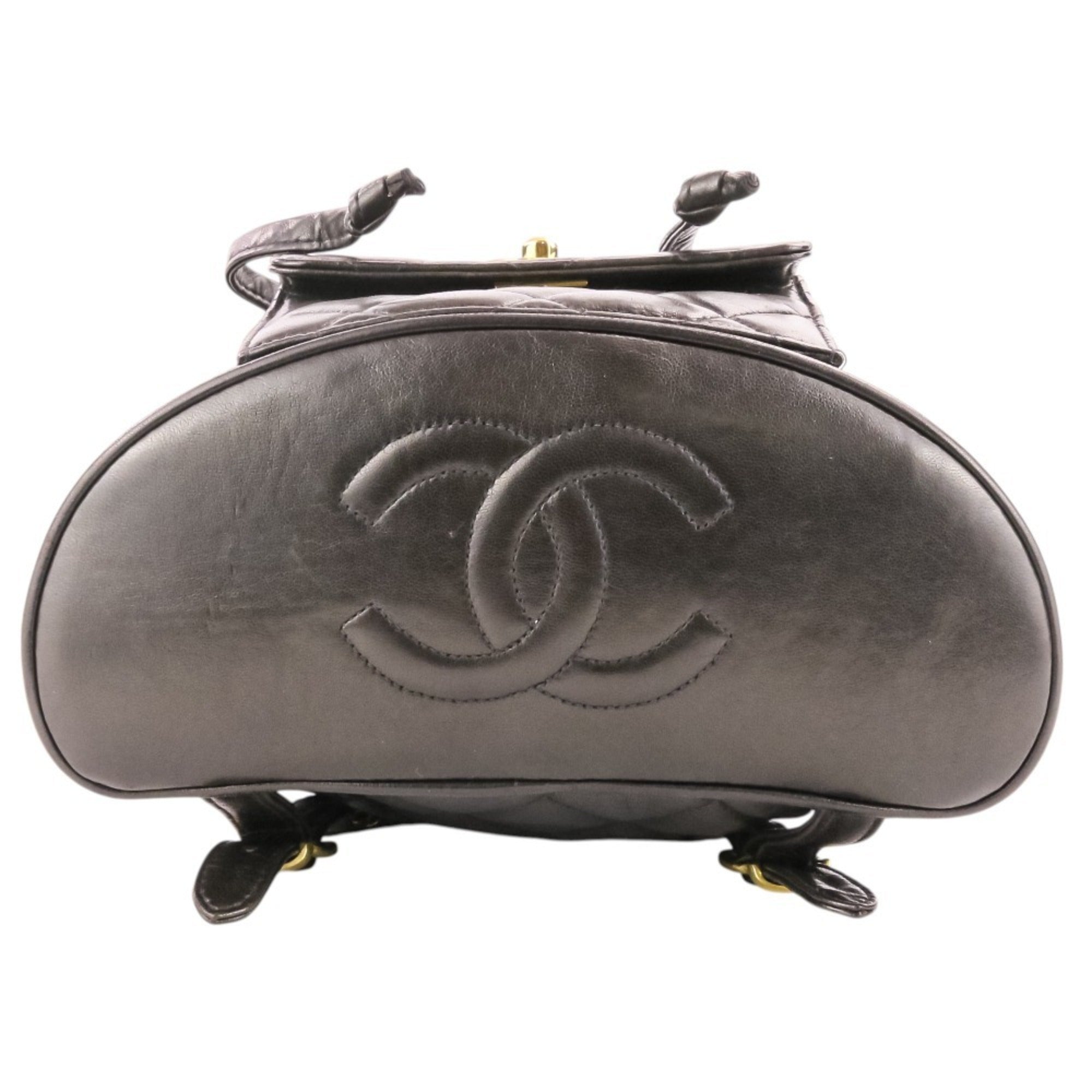 Chanel Black Leather Backpack (Pre-Owned)