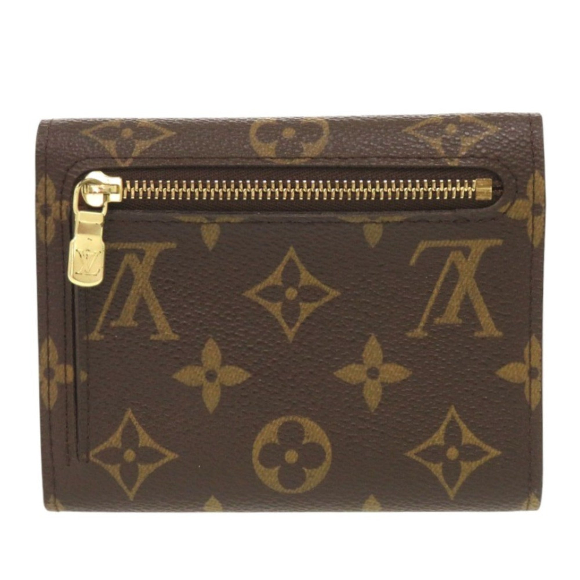 Louis Vuitton Brown Monogram Canvas Wallet (Tri-Fold) (Pre-Owned)