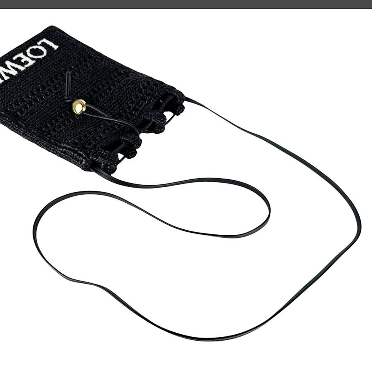 Loewe Black Raffia Shoulder Bag (Pre-Owned)