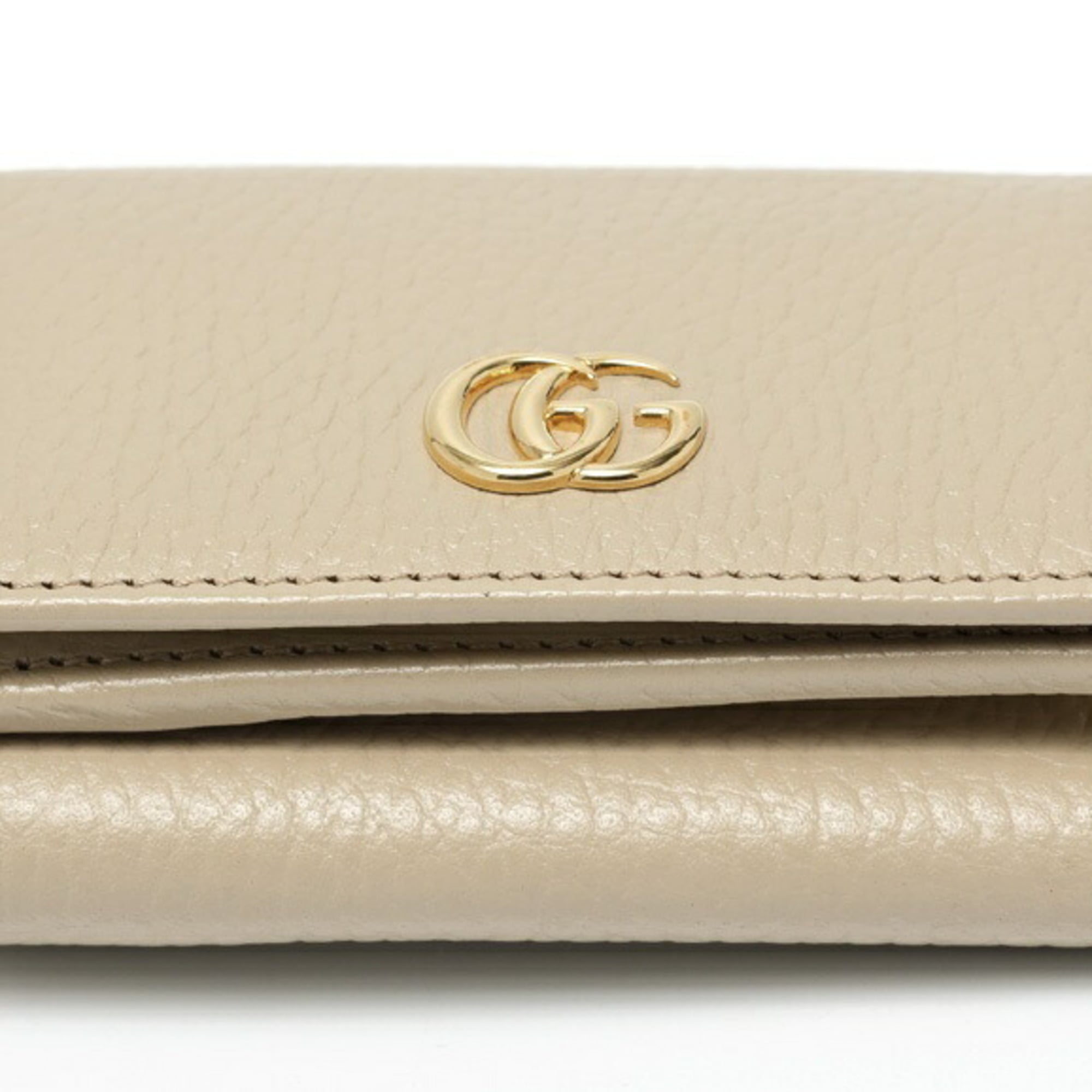 Gucci Beige Yellow Leather Wallet (Tri-Fold) (Pre-Owned)