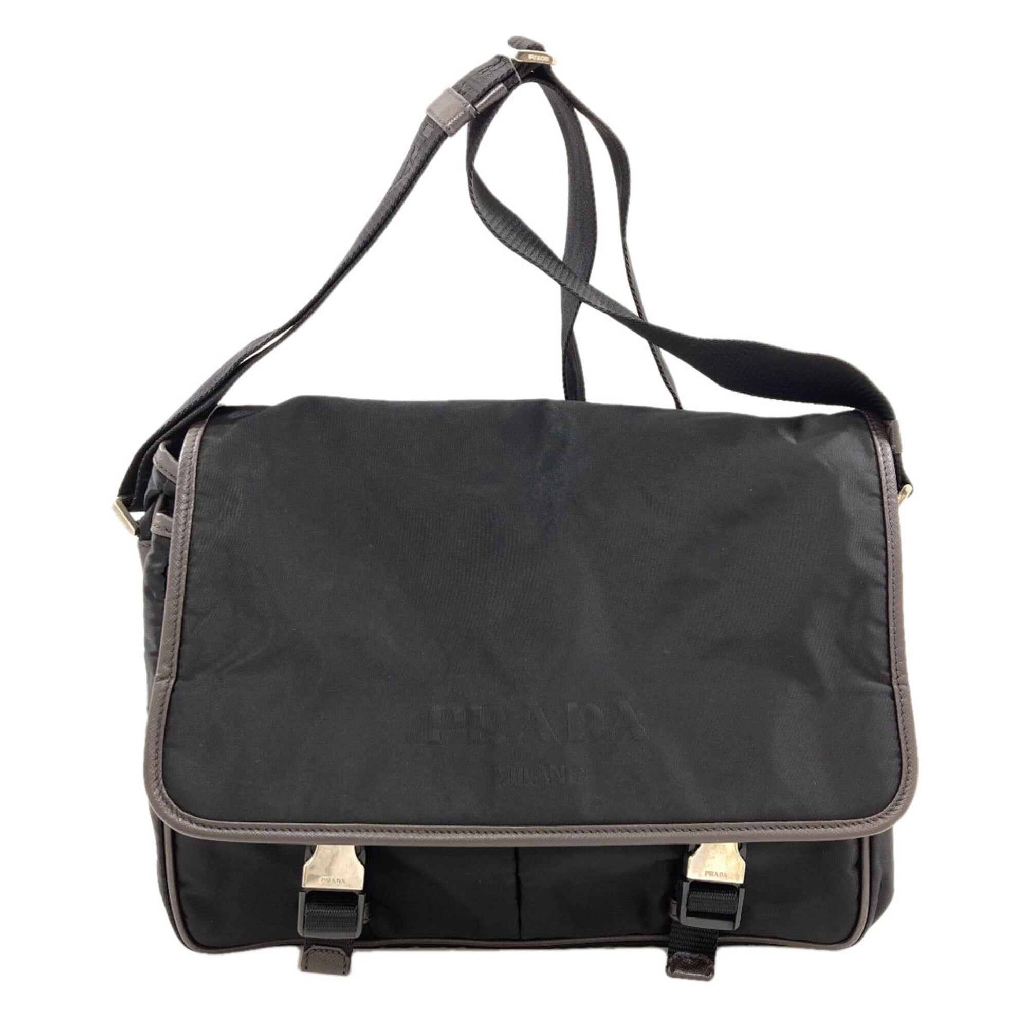 Prada Black Nylon Shoulder Bag (Pre-Owned)