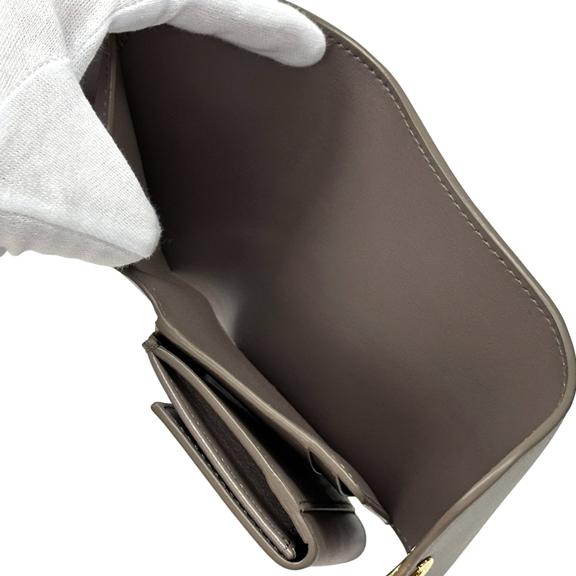 Celine Gray Leather Wallet (Bi-Fold) (Pre-Owned)
