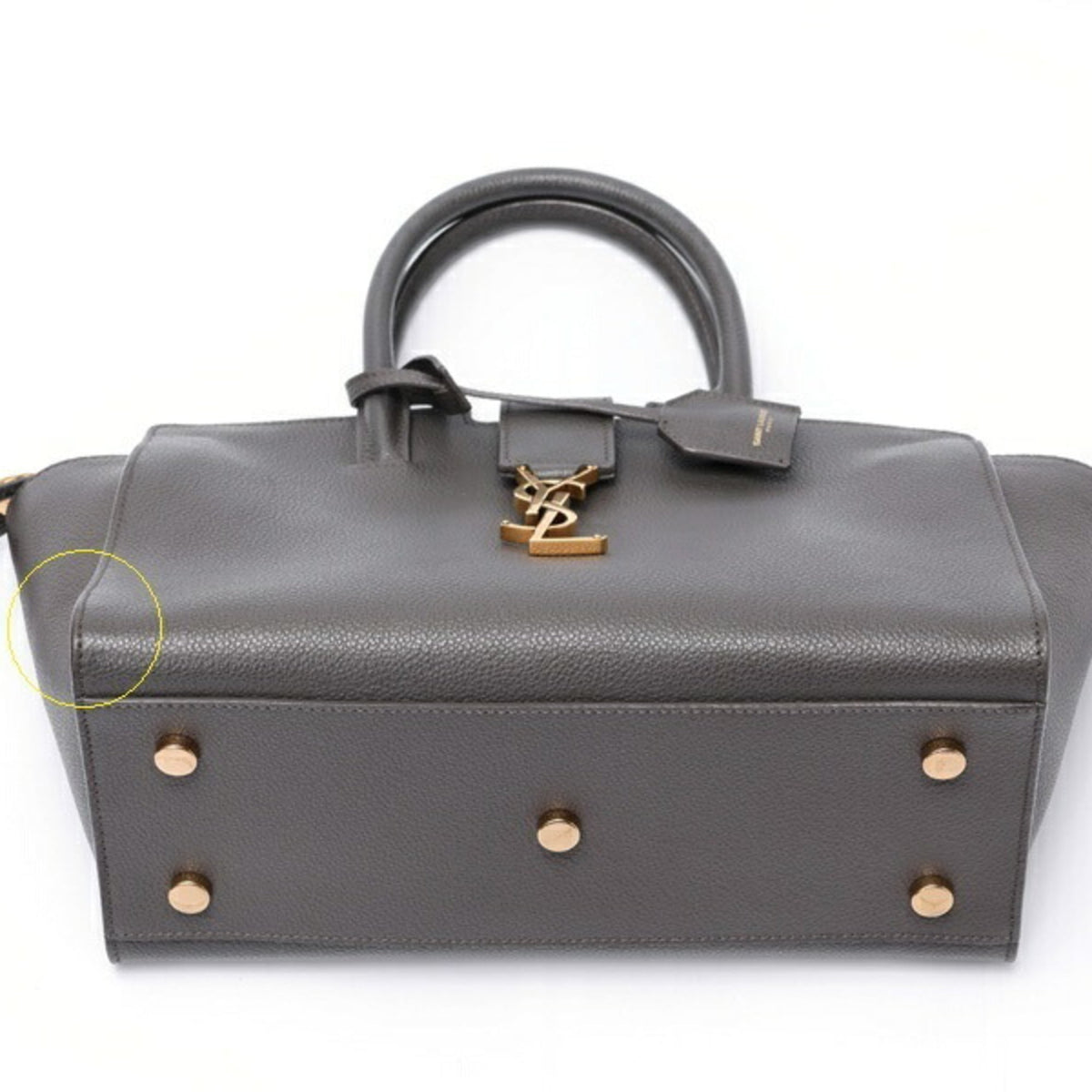 Saint Laurent Gray Leather Handbag (Pre-Owned)