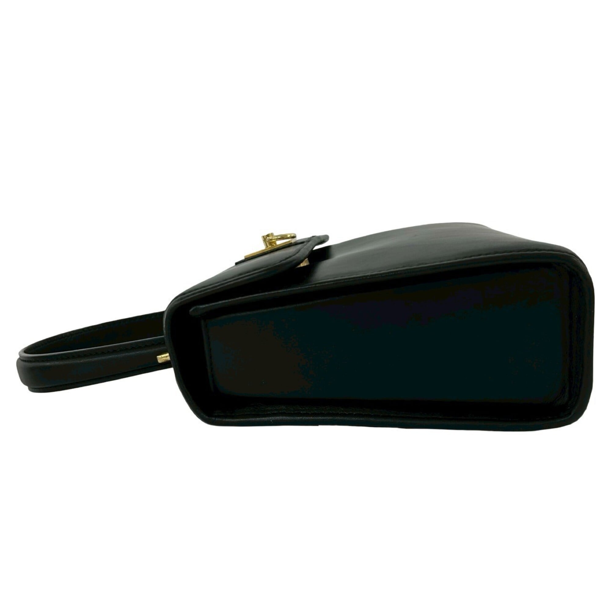 Celine Black Leather Handbag Shoulder Bag (Pre-Owned)