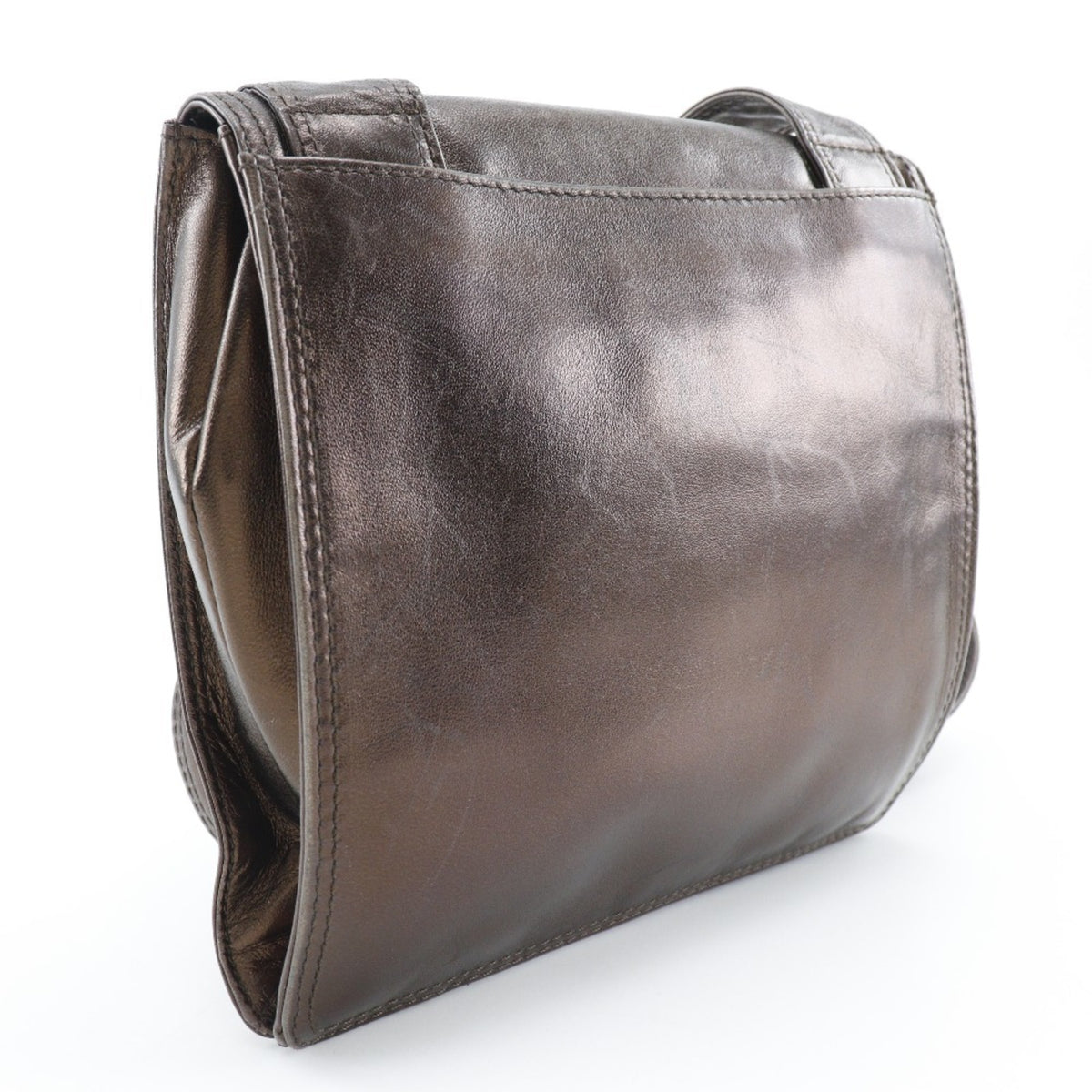 Chanel Bronze Leather Shoulder Bag (Pre-Owned)