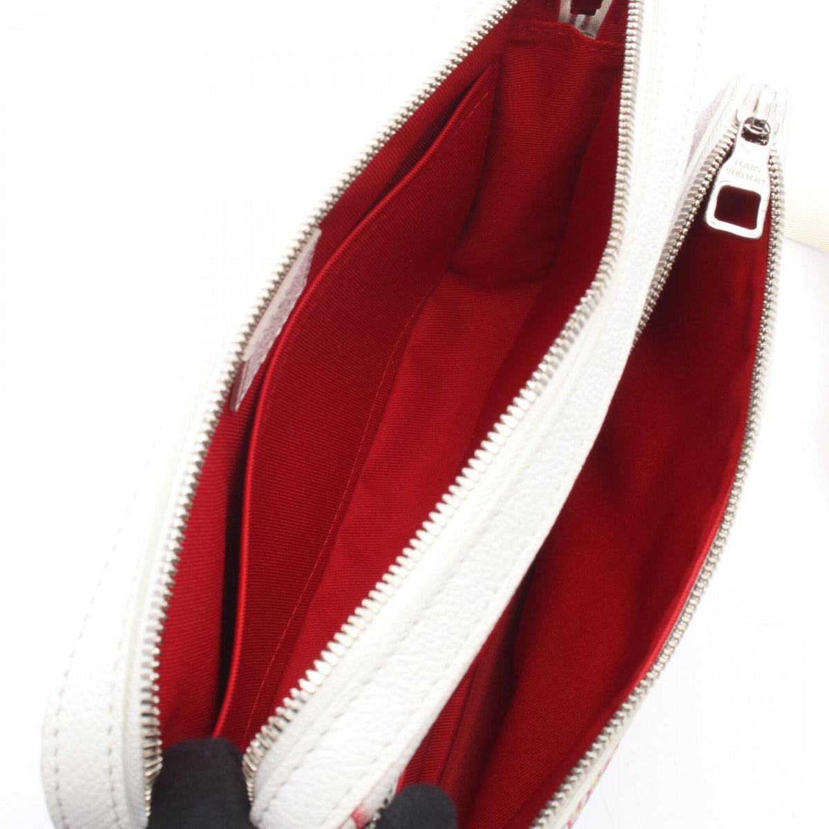 Louis Vuitton Multi-Color White Leather Handbag Shoulder Bag (Pre-Owned)