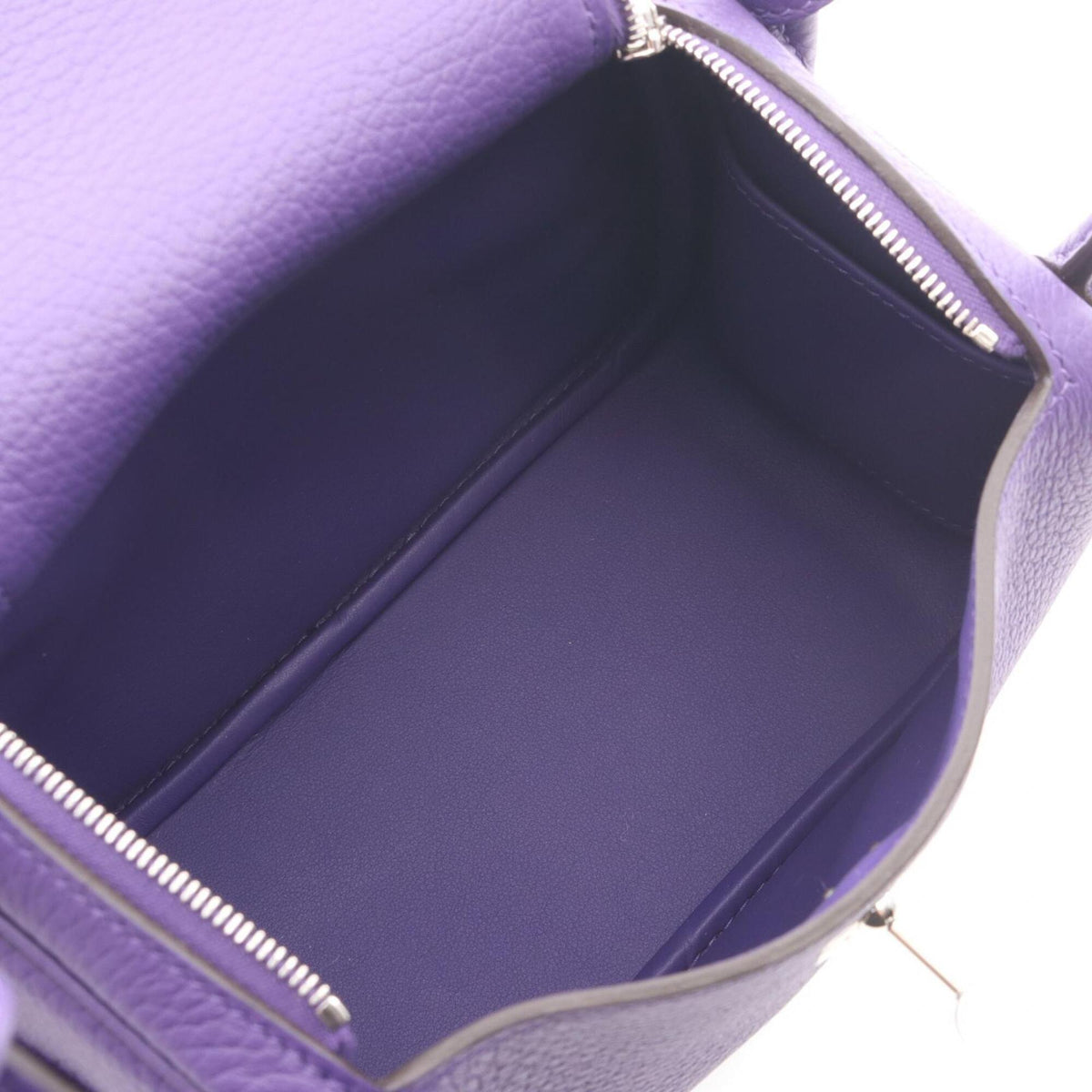 Hermes Purple Taurillon Clemence Leather Handbag Shoulder Bag (Pre-Owned)