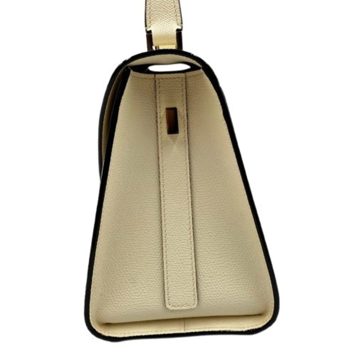 Valextra White Leather Handbag Shoulder Bag (Pre-Owned)