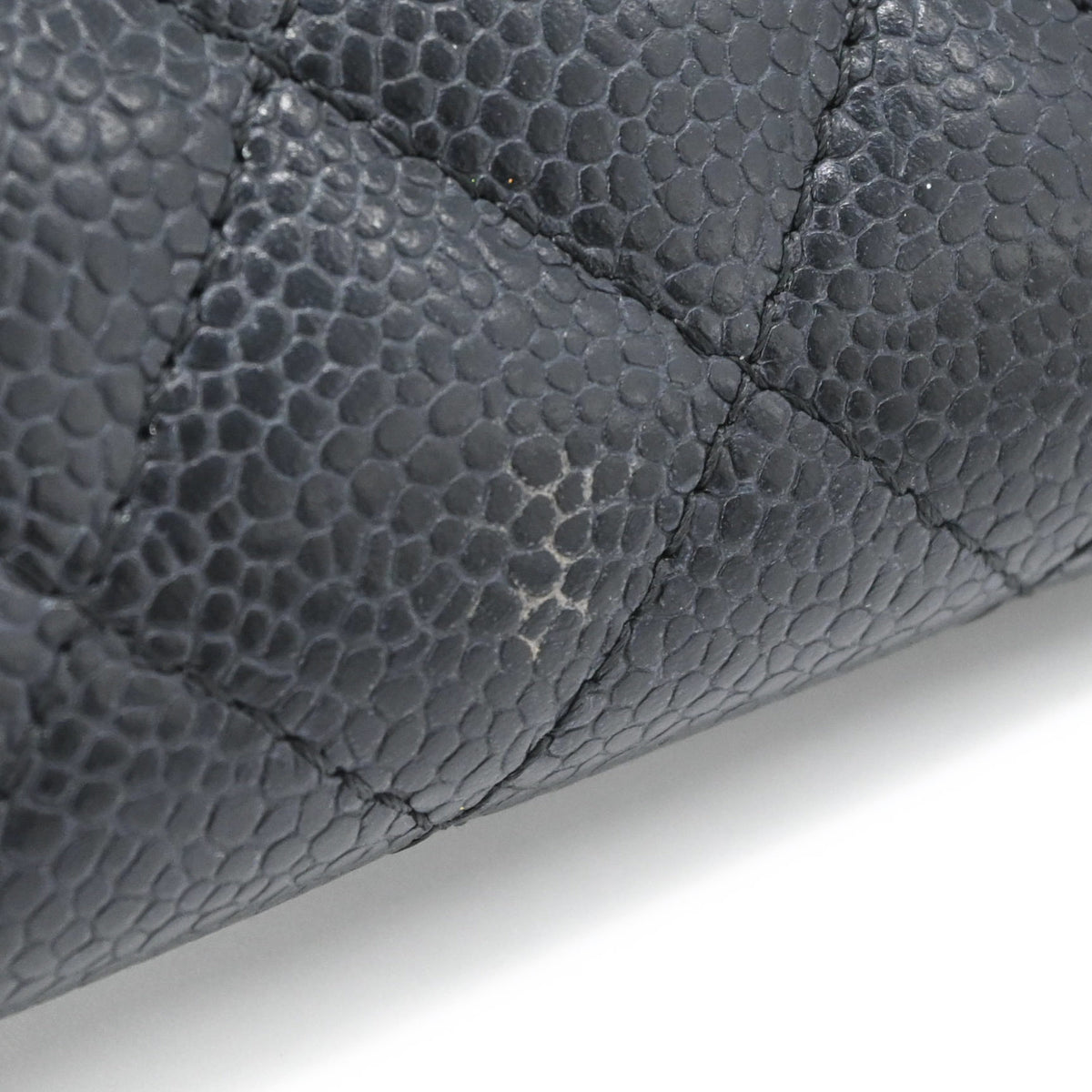 Chanel Black Grained Calfskin Coin Purse/Coin Case (Pre-Owned)