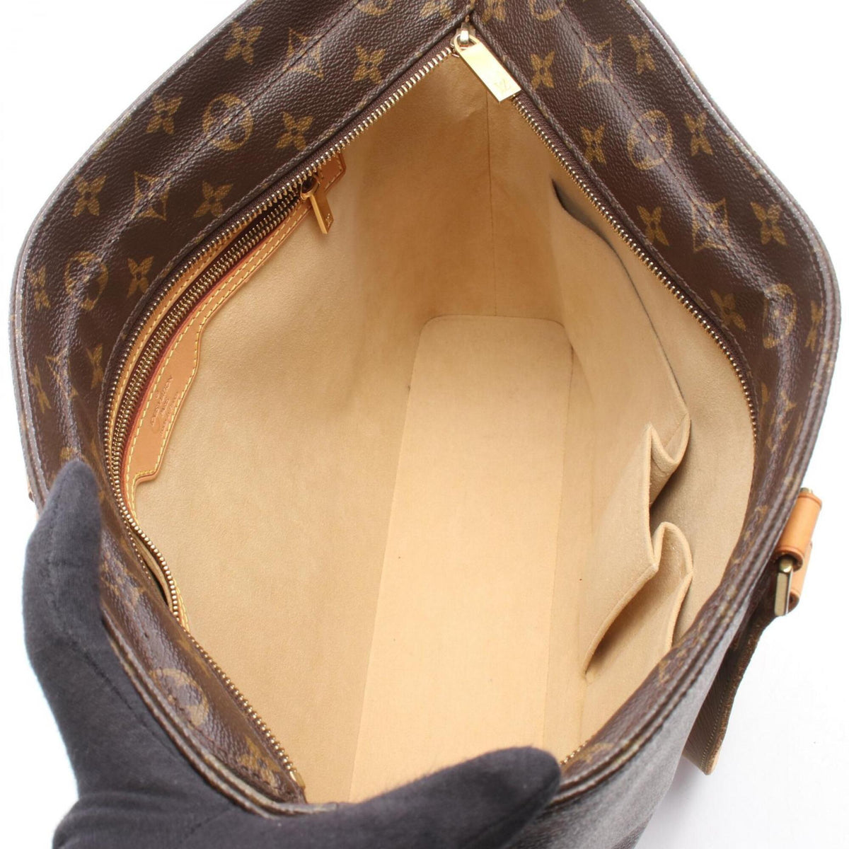 Louis Vuitton Brown Pvc Leather Handbag Tote Bag (Pre-Owned)