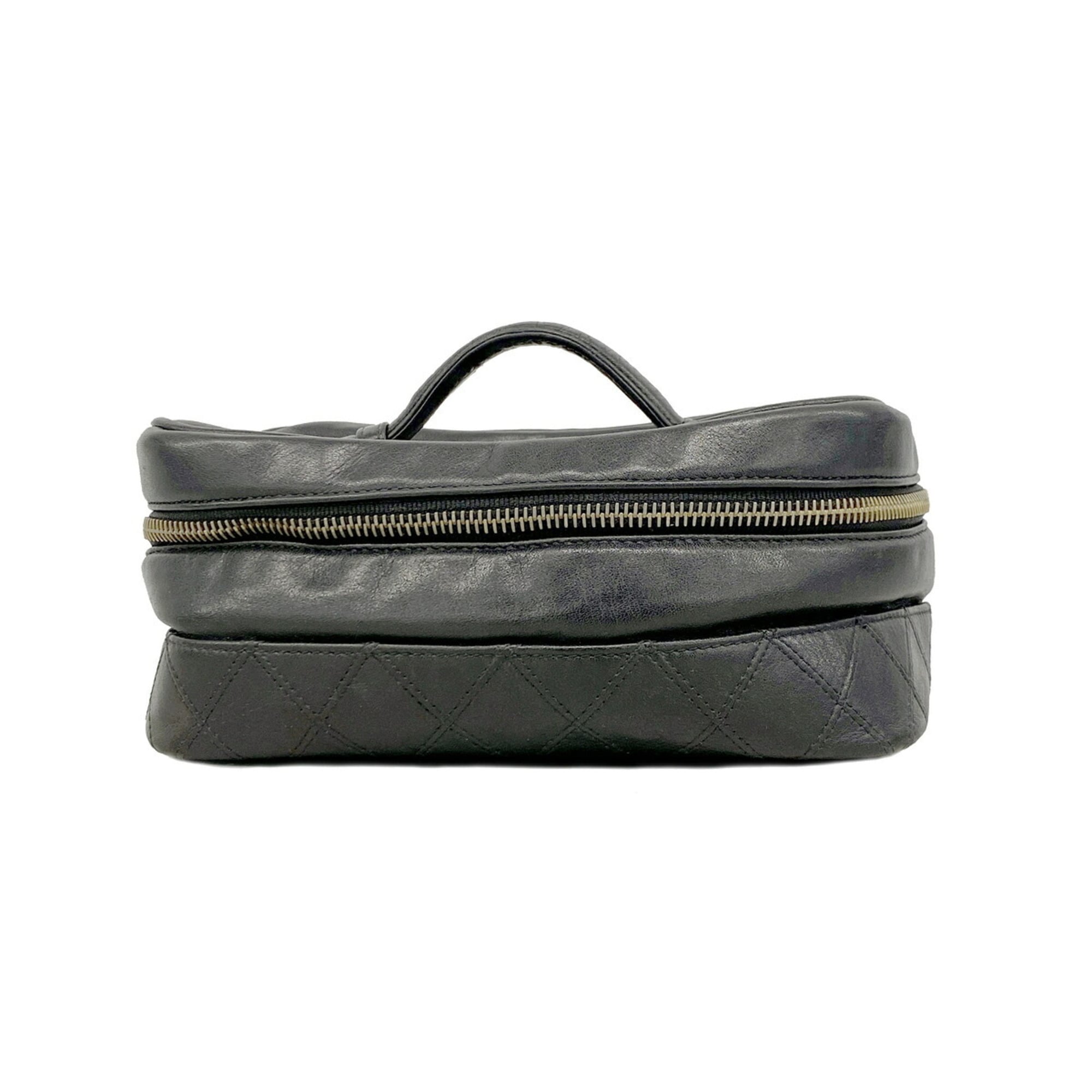 Chanel Black Leather Vanity Bag (Pre-Owned)