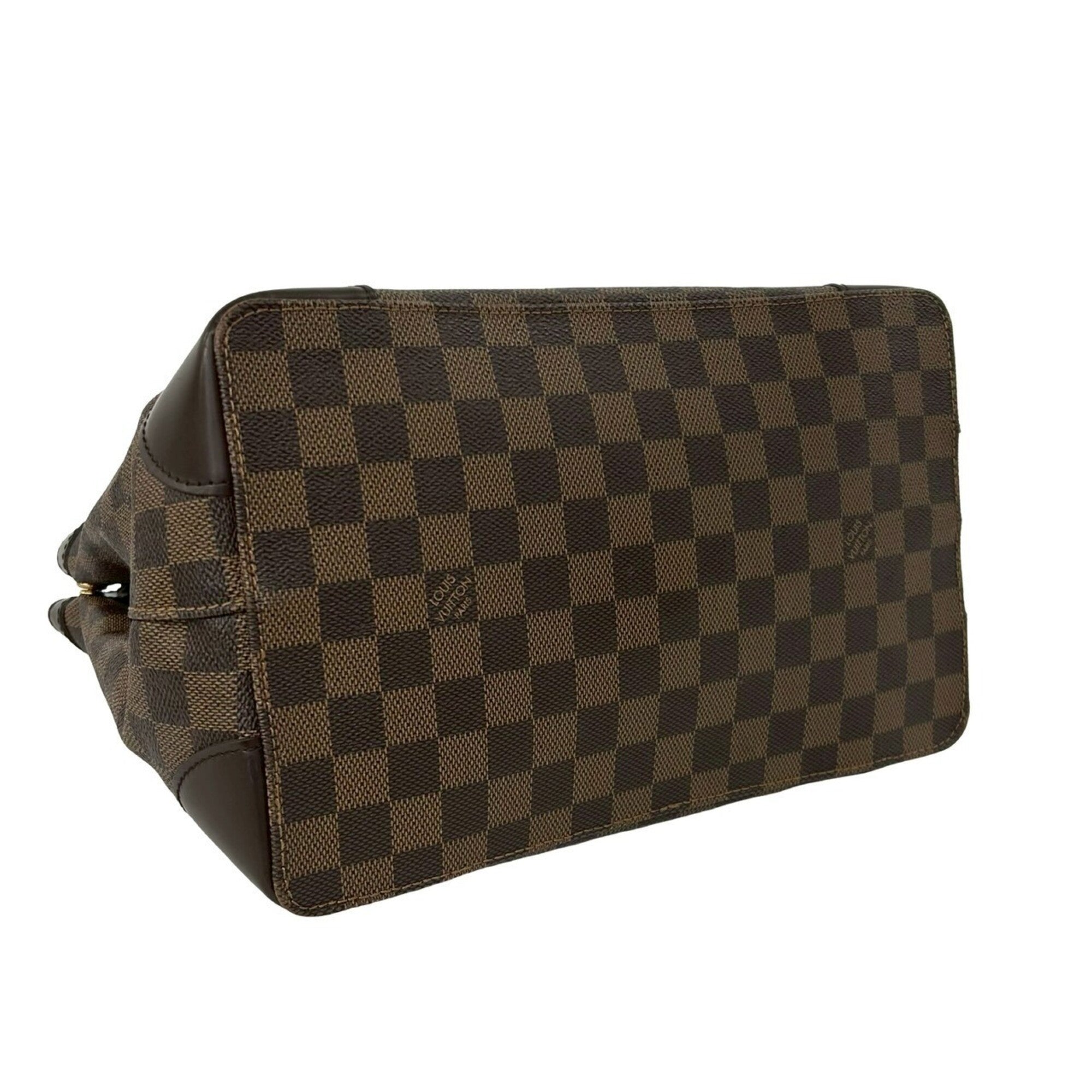 Louis Vuitton Brown Leather Pvc Handbag Tote Bag (Pre-Owned)