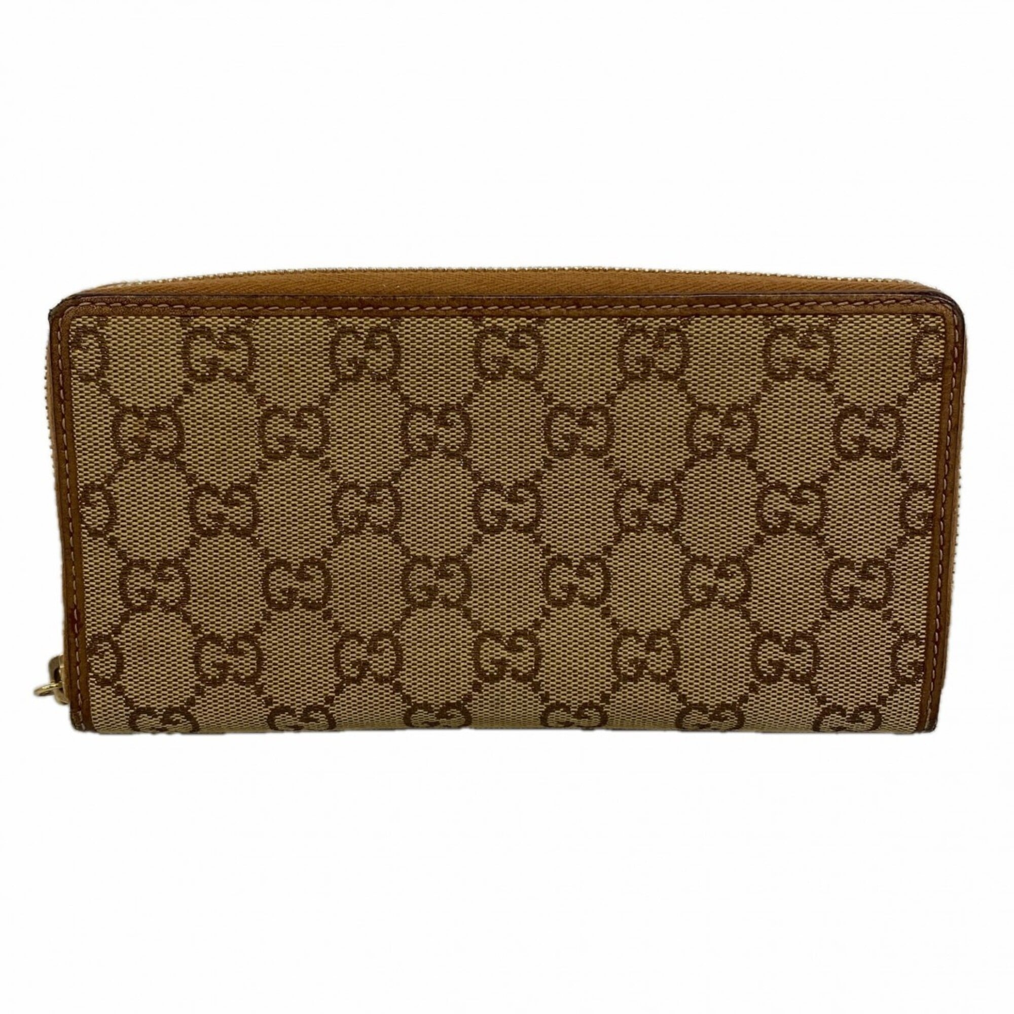 Gucci Brown Canvas Long Wallet (Bi-Fold) (Pre-Owned)