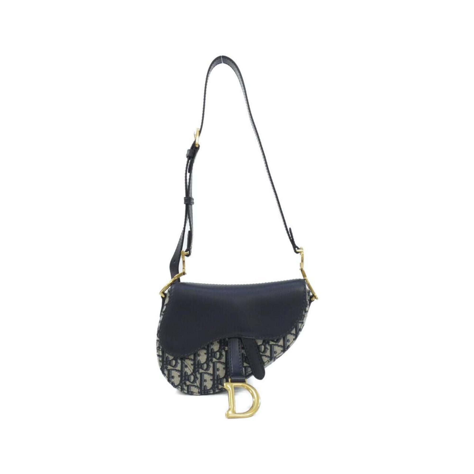 Christian Dior Blue Canvas Shoulder Bag (Pre-Owned)