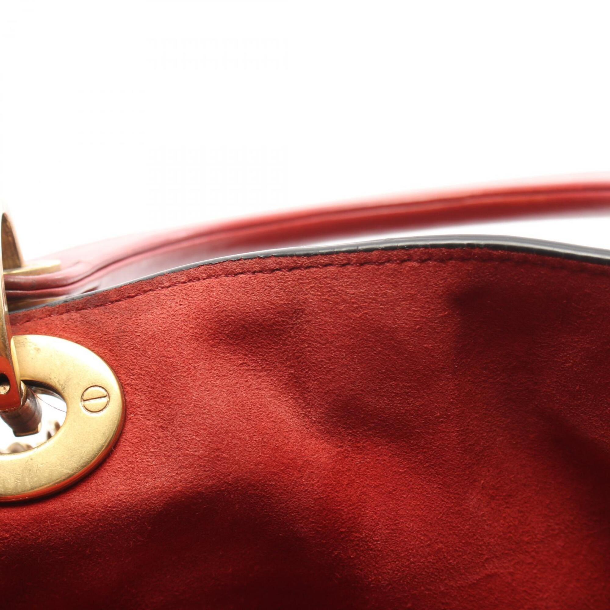 Christian Dior Bordeaux Leather Handbag (Pre-Owned)