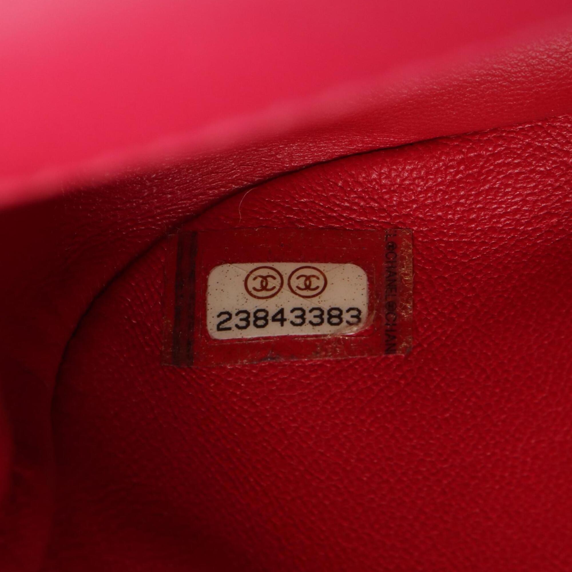 Chanel Pink Leather Handbag Shoulder Bag (Pre-Owned)