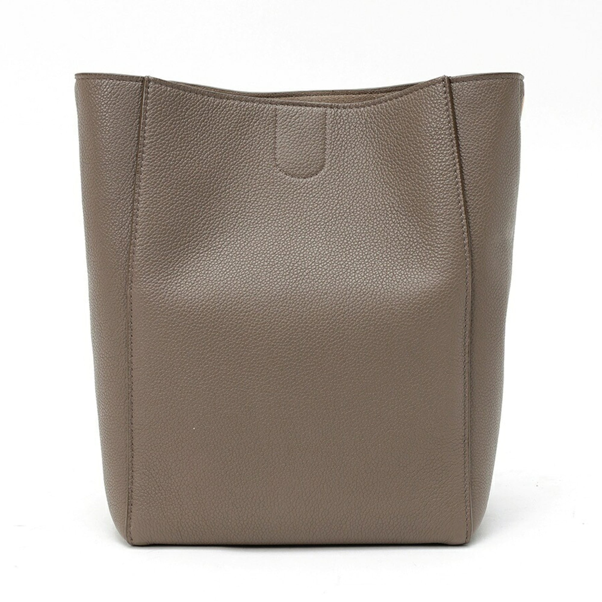 Celine Grayish Leather Shoulder Bag (Pre-Owned)