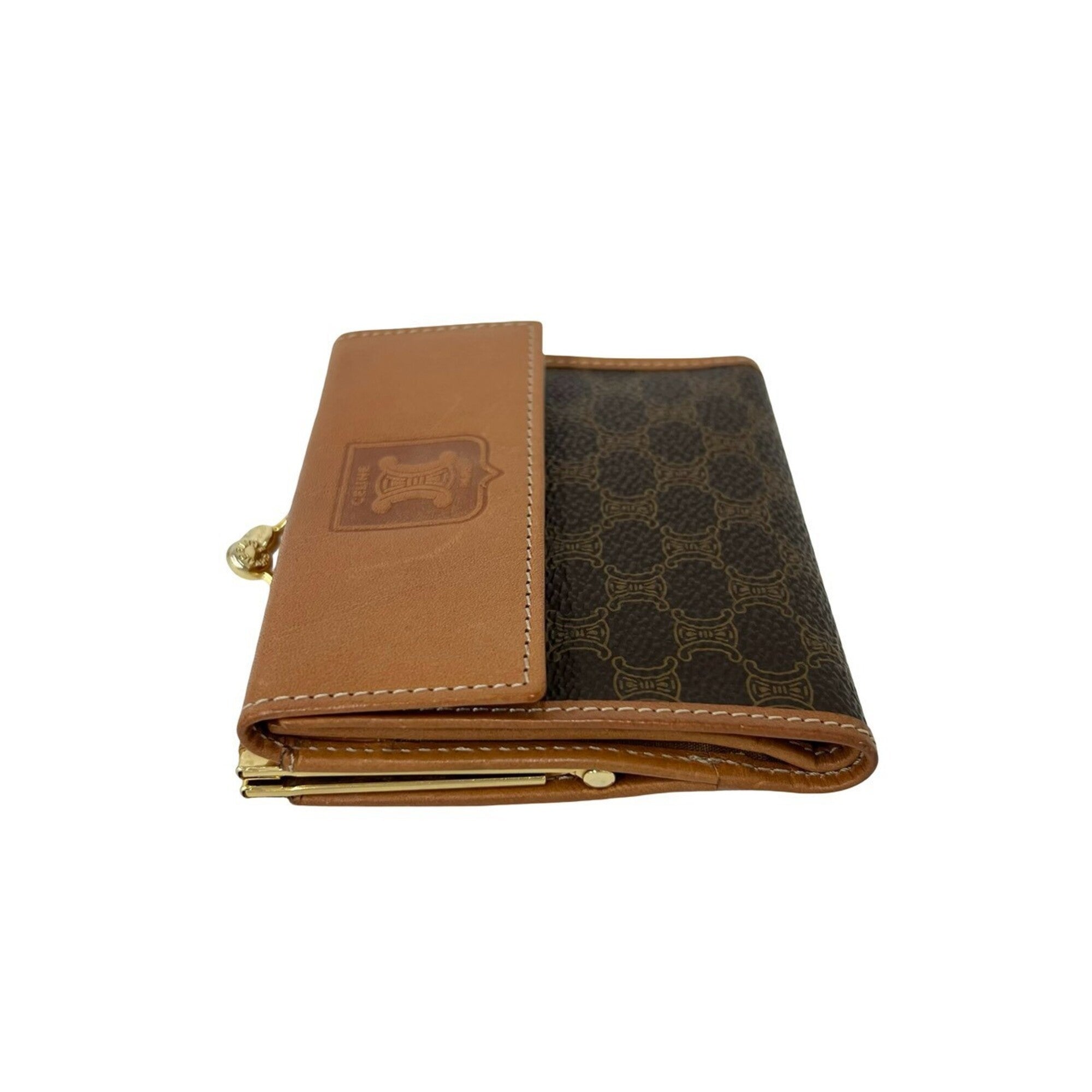 Celine Brown Pvc Leather Wallet (Tri-Fold) (Pre-Owned)