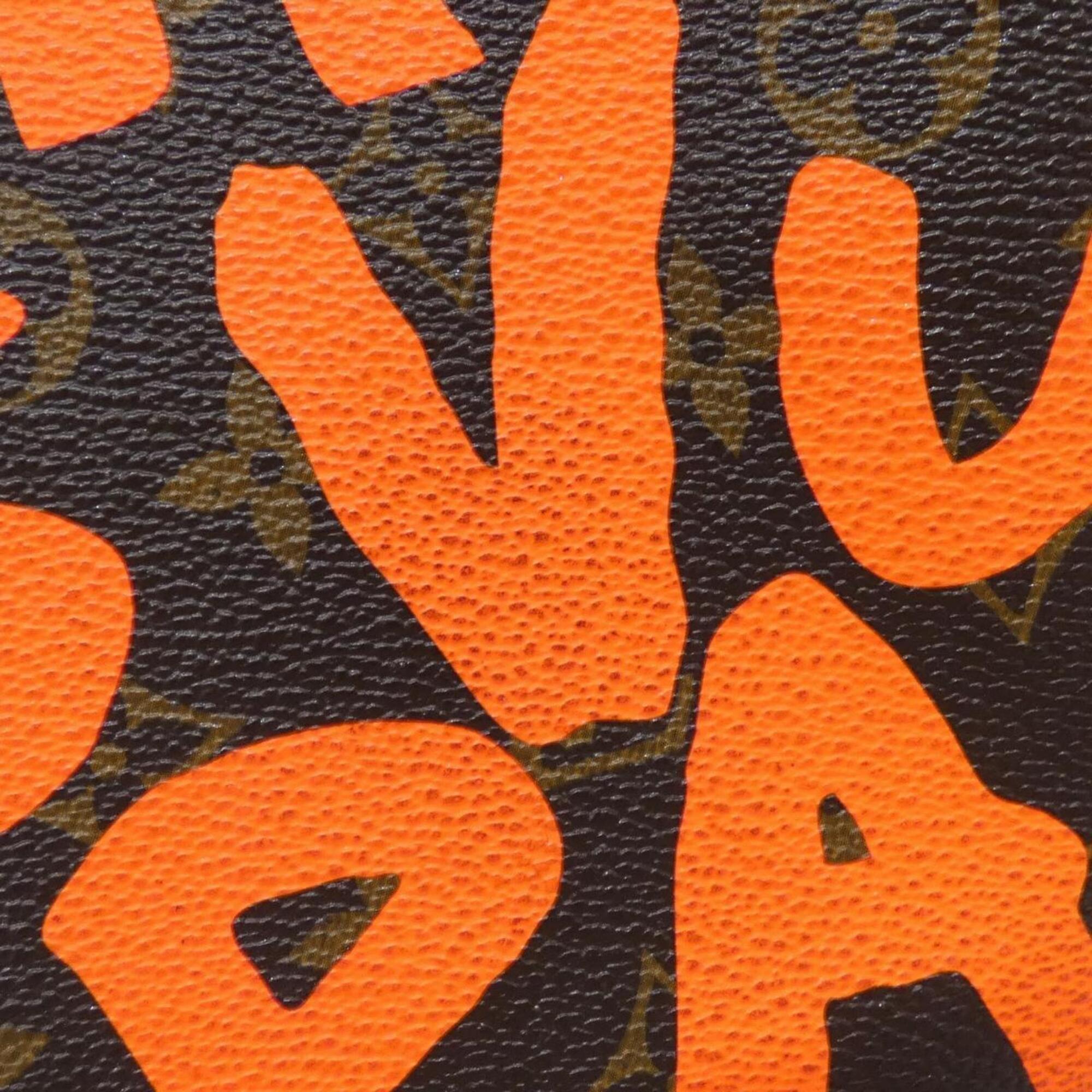 Louis Vuitton Marron Orange Coated Canvas Handbag (Pre-Owned)