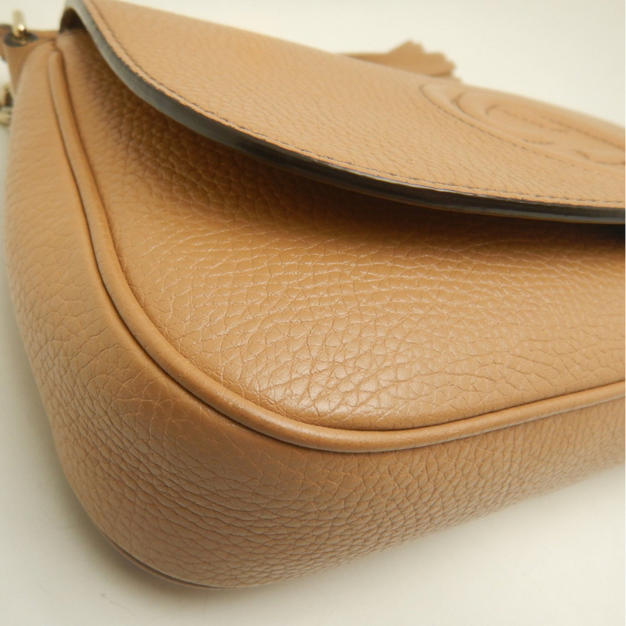 Gucci Brown Leather Shoulder Bag (Pre-Owned)