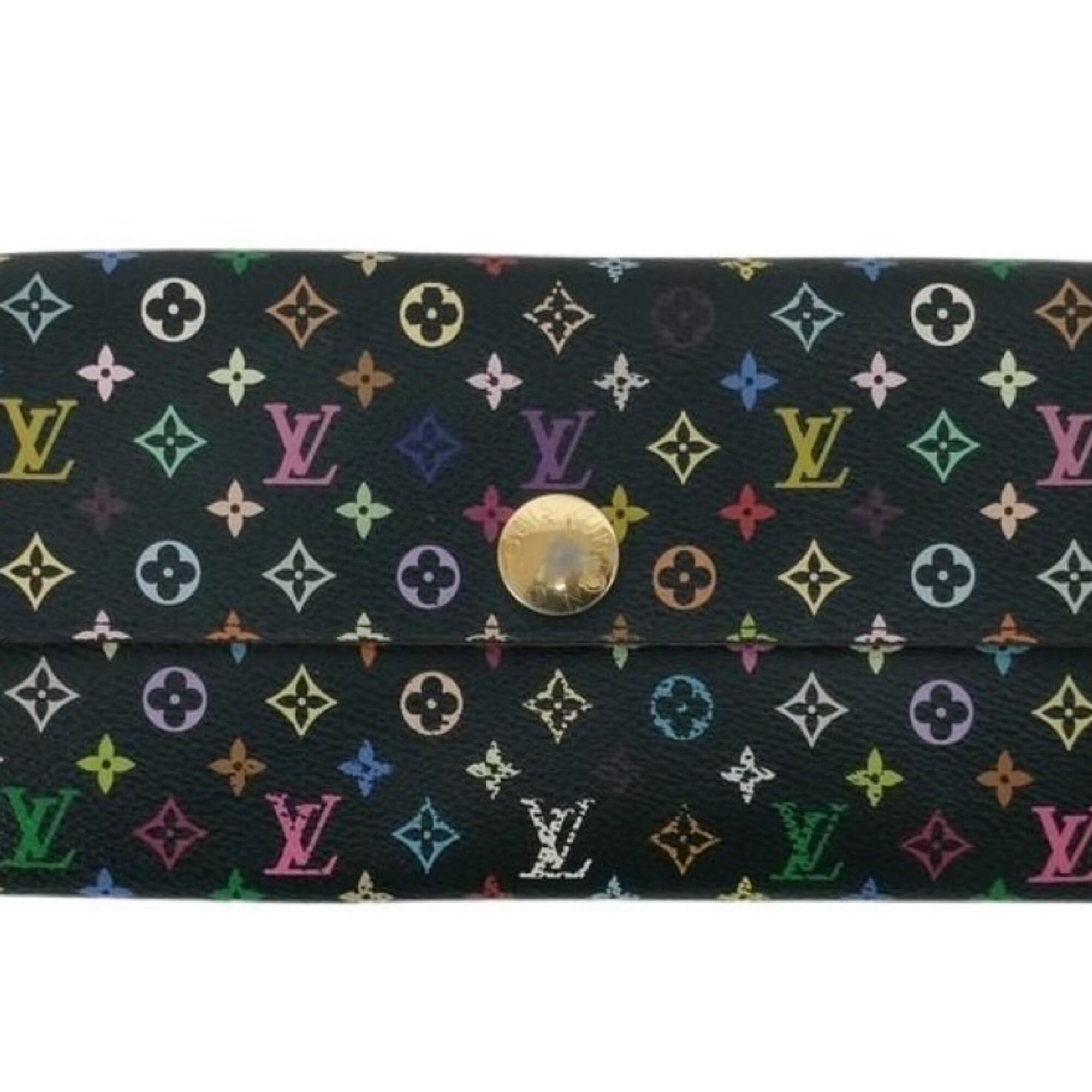 Louis Vuitton Black Grenade Multi-Color Monogram Multicolore Long Wallet (Bi-Fold) (Pre-Owned)