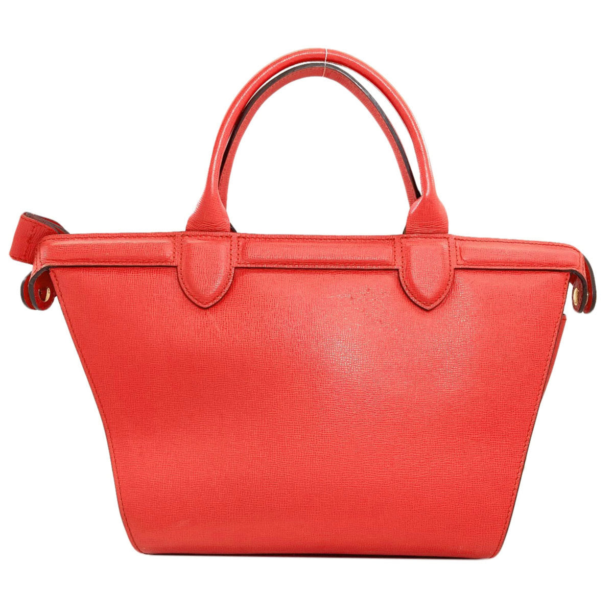 Longchamp Red Color Leather Handbag (Pre-Owned)