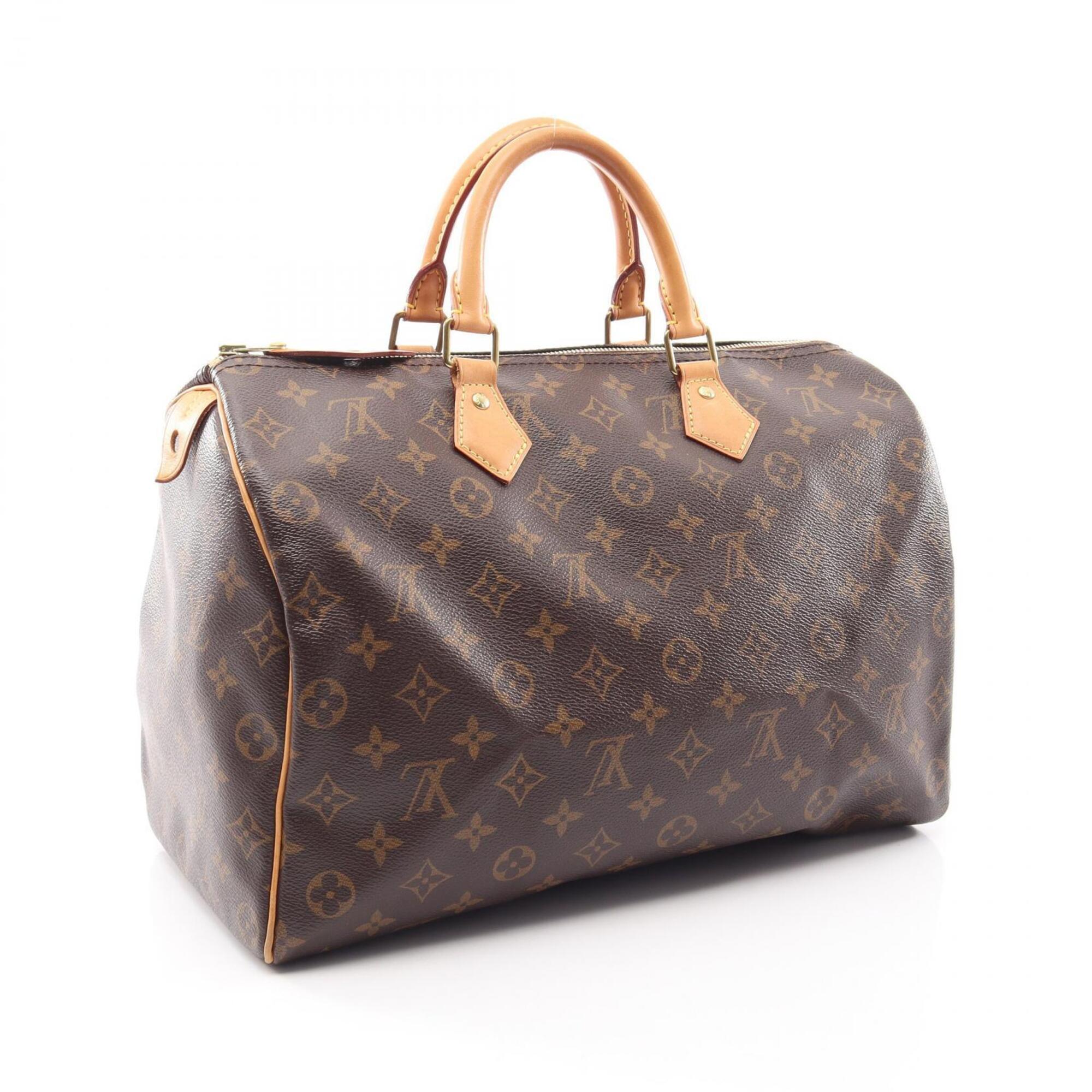 Louis Vuitton Brown Coated Canvas Pvc Monogram Leather Handbag (Pre-Owned)