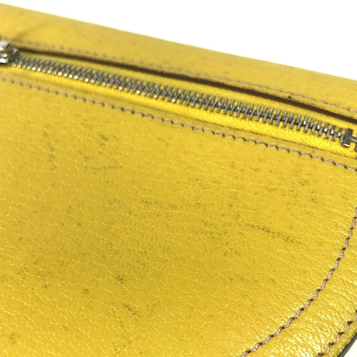 Hermes Yellow Leather Coin Purse/Coin Case (Pre-Owned)