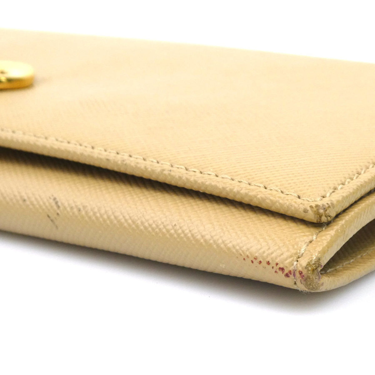 Salvatore Ferragamo Beige Leather Long Wallet (Bi-Fold) (Pre-Owned)