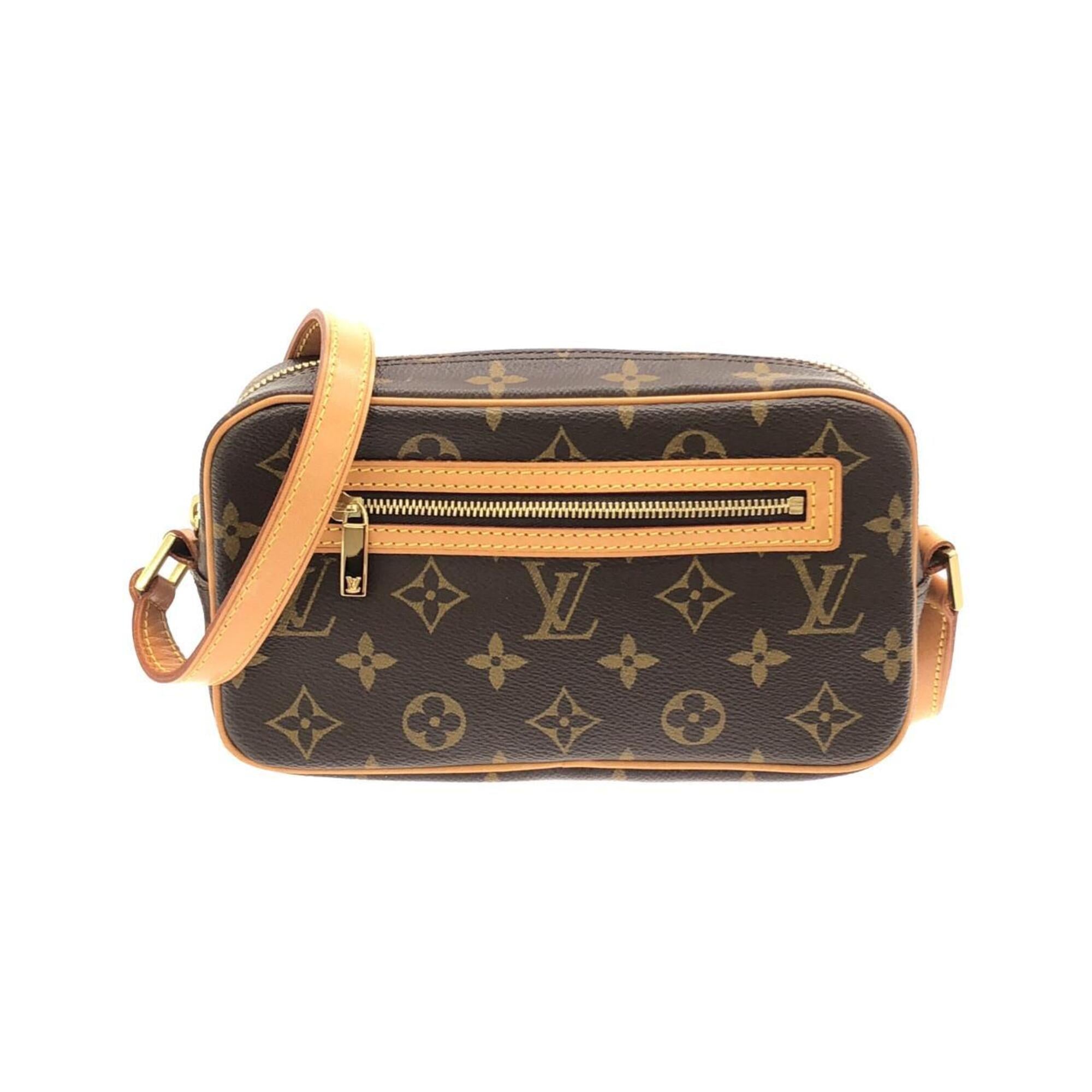 Louis Vuitton Brown Coated Canvas Pochette Shoulder Bag (Pre-Owned)