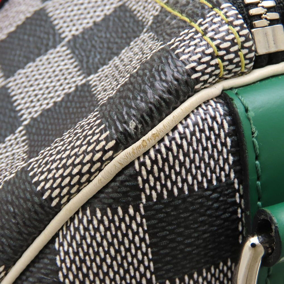 Louis Vuitton Damier Multi-Color Noir Damier Canvas Leather Handbag (Pre-Owned)