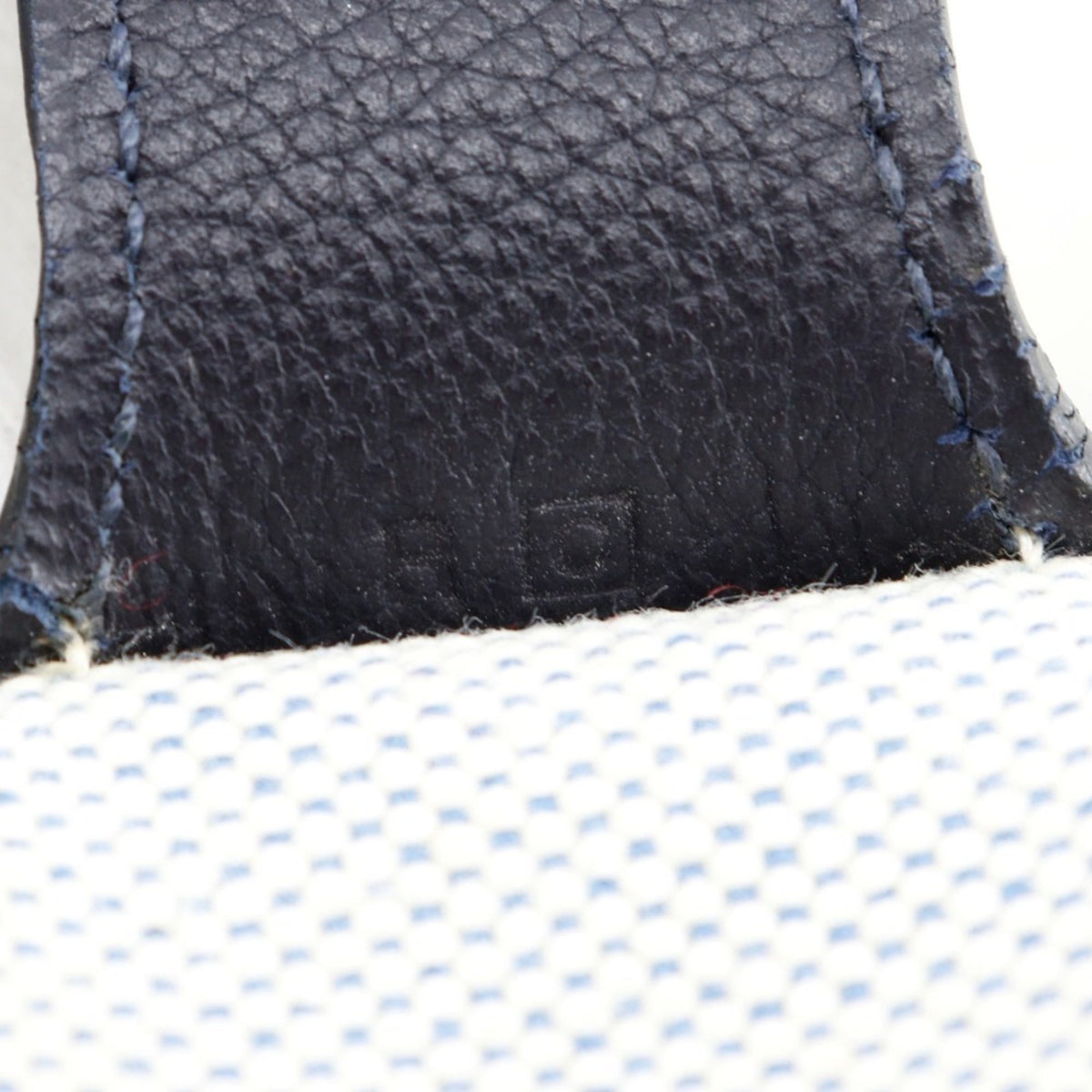 Hermes Gray Navy Toile H Shoulder Bag (Pre-Owned)