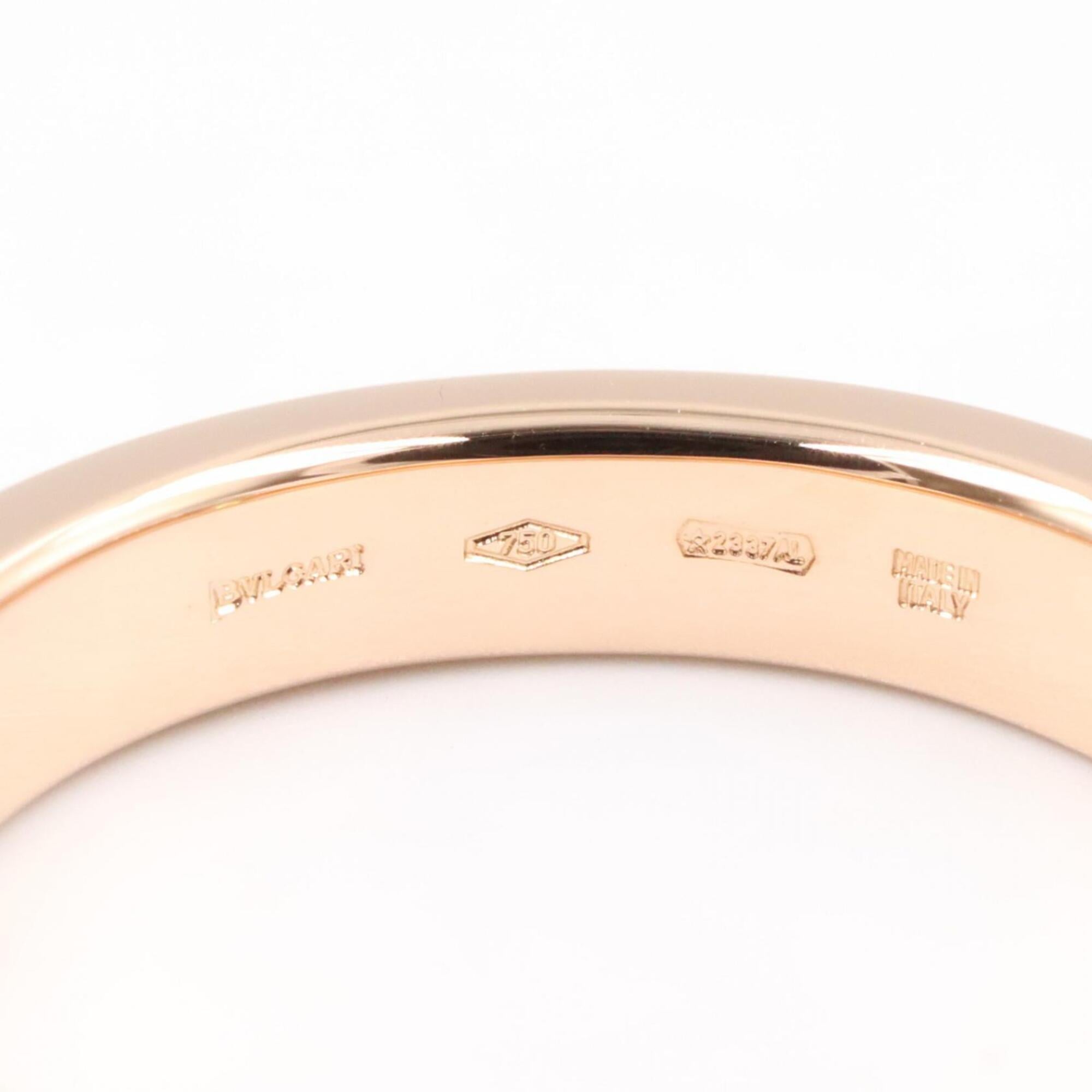 Bvlgari Gold Clear Pink Gold (18K) Band Ring (Pre-Owned)