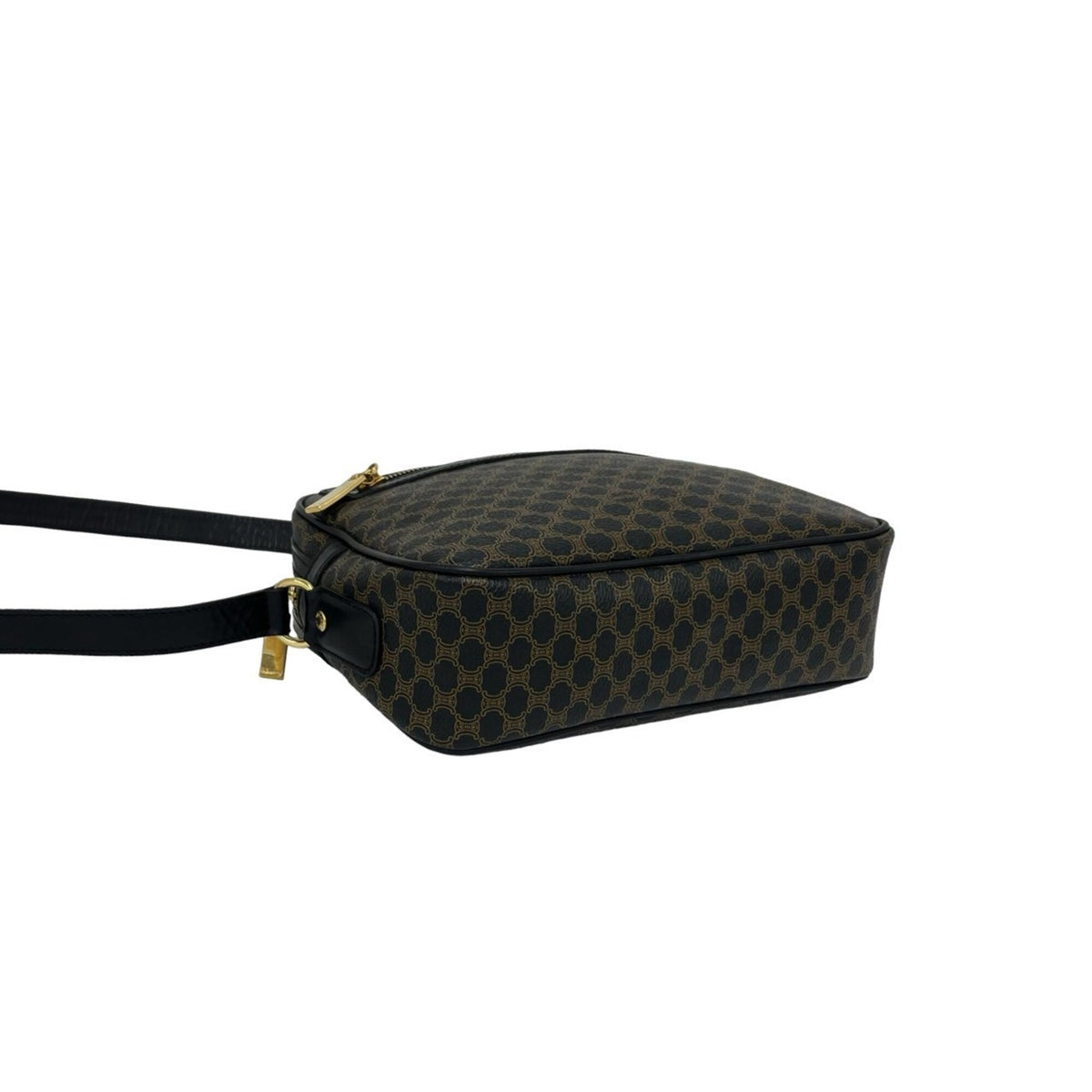 Celine Black Brown Leather Pvc Shoulder Bag (Pre-Owned)