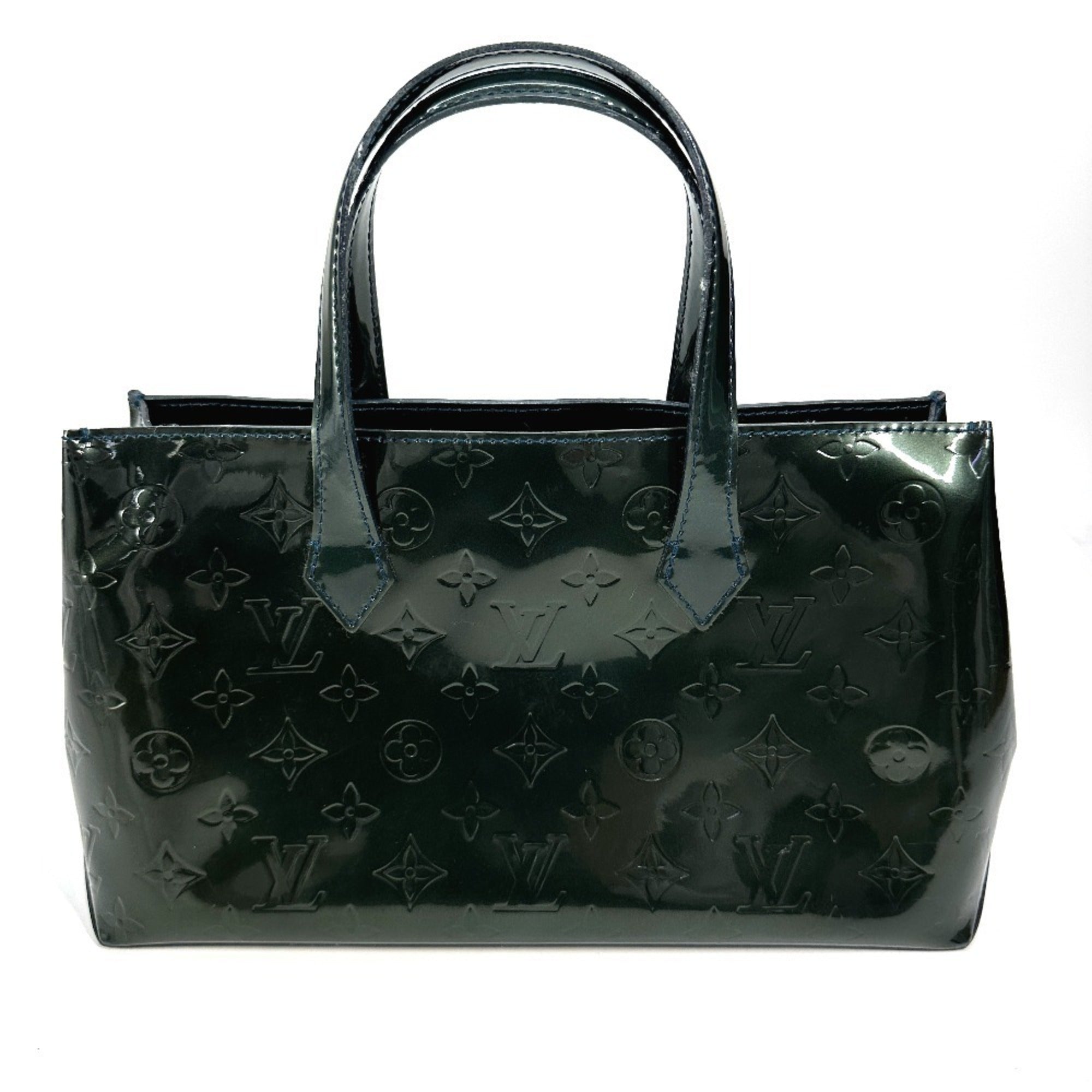 Louis Vuitton Monogram Vernis Blue Nuit Green Monogram Vernis Handbag Tote Bag (Pre-Owned)