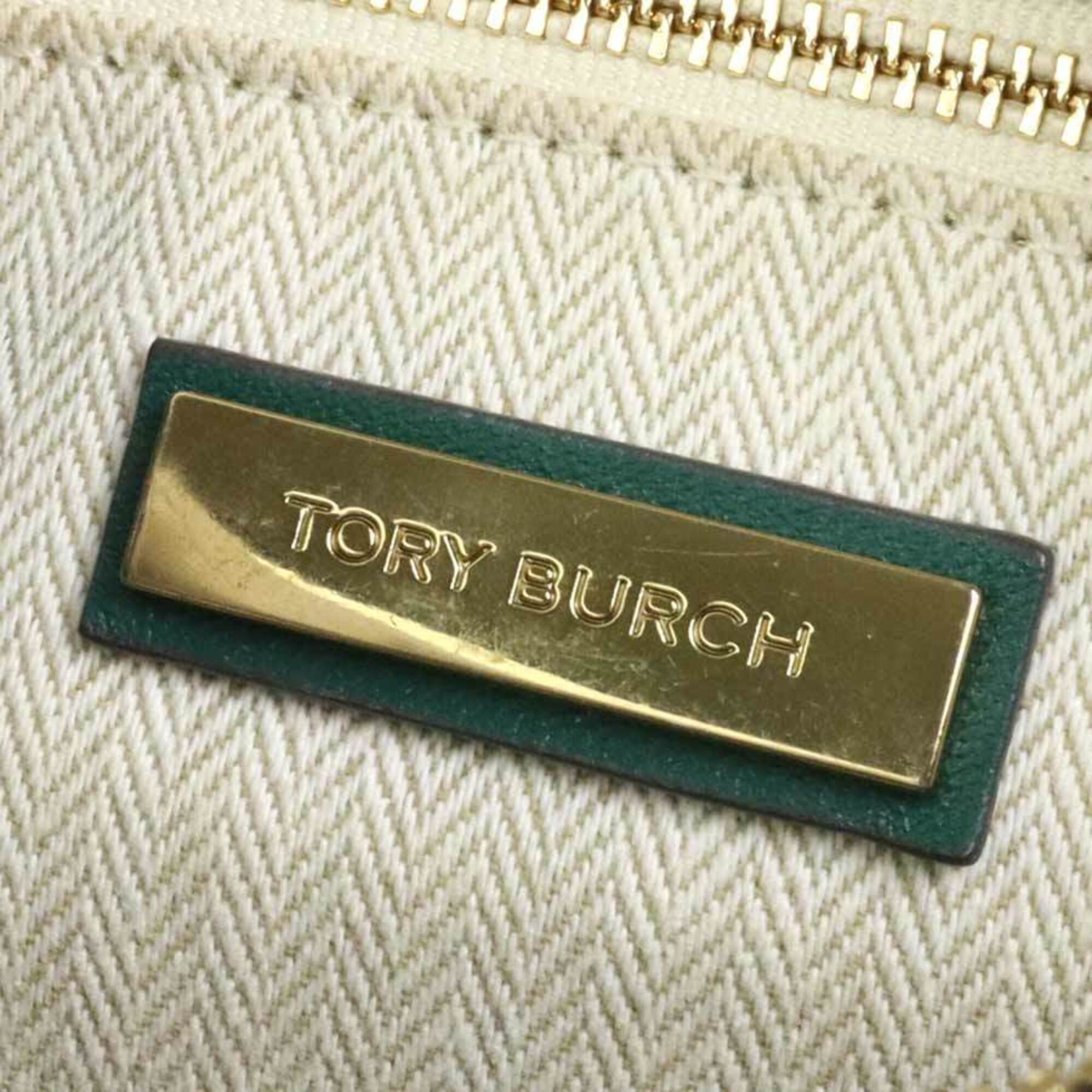 Tory Burch Green Leather Shoulder Bag (Pre-Owned)