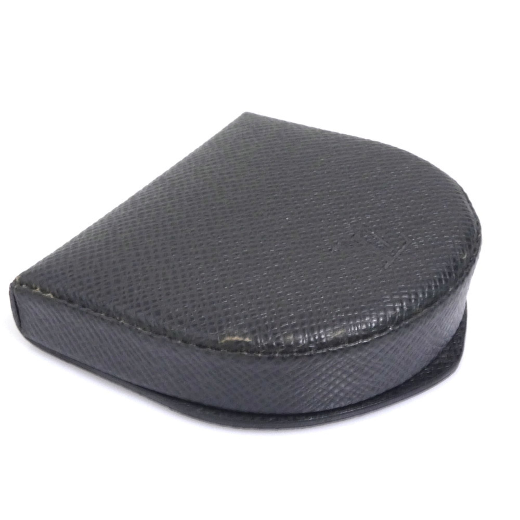 Louis Vuitton Black Taiga Leather Coin Purse/Coin Case (Pre-Owned)