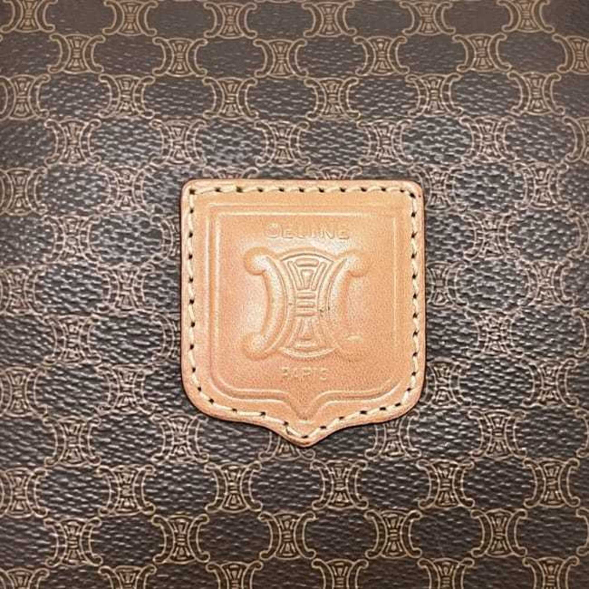 Celine Brown Pvc Leather Boston Bag (Pre-Owned)