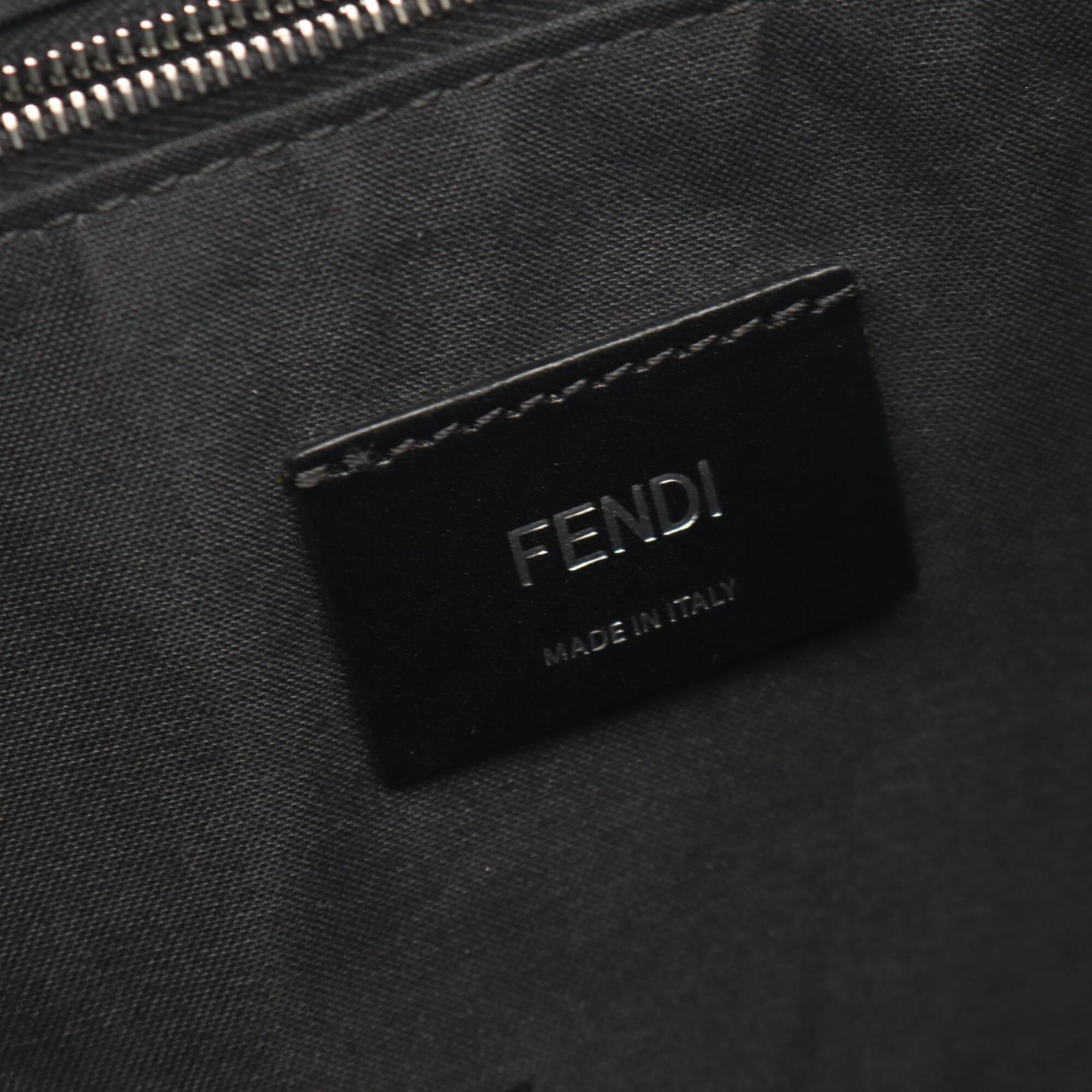 Fendi Black Brown Red Color Pvc Leather Handbag Shoulder Bag (Pre-Owned)