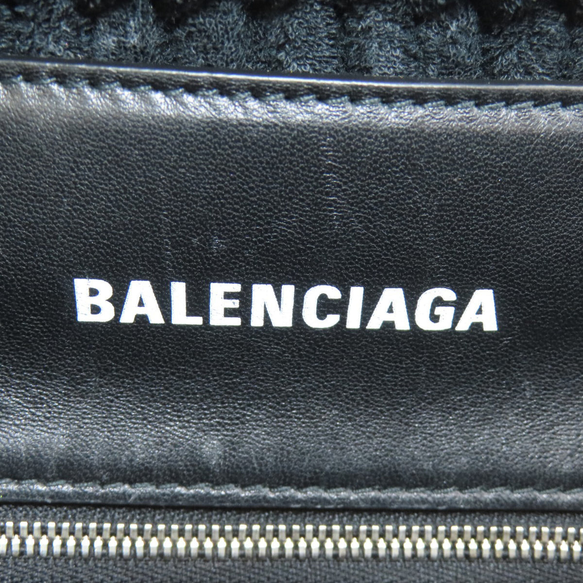 Balenciaga Black Pile Fabric Handbag (Pre-Owned)