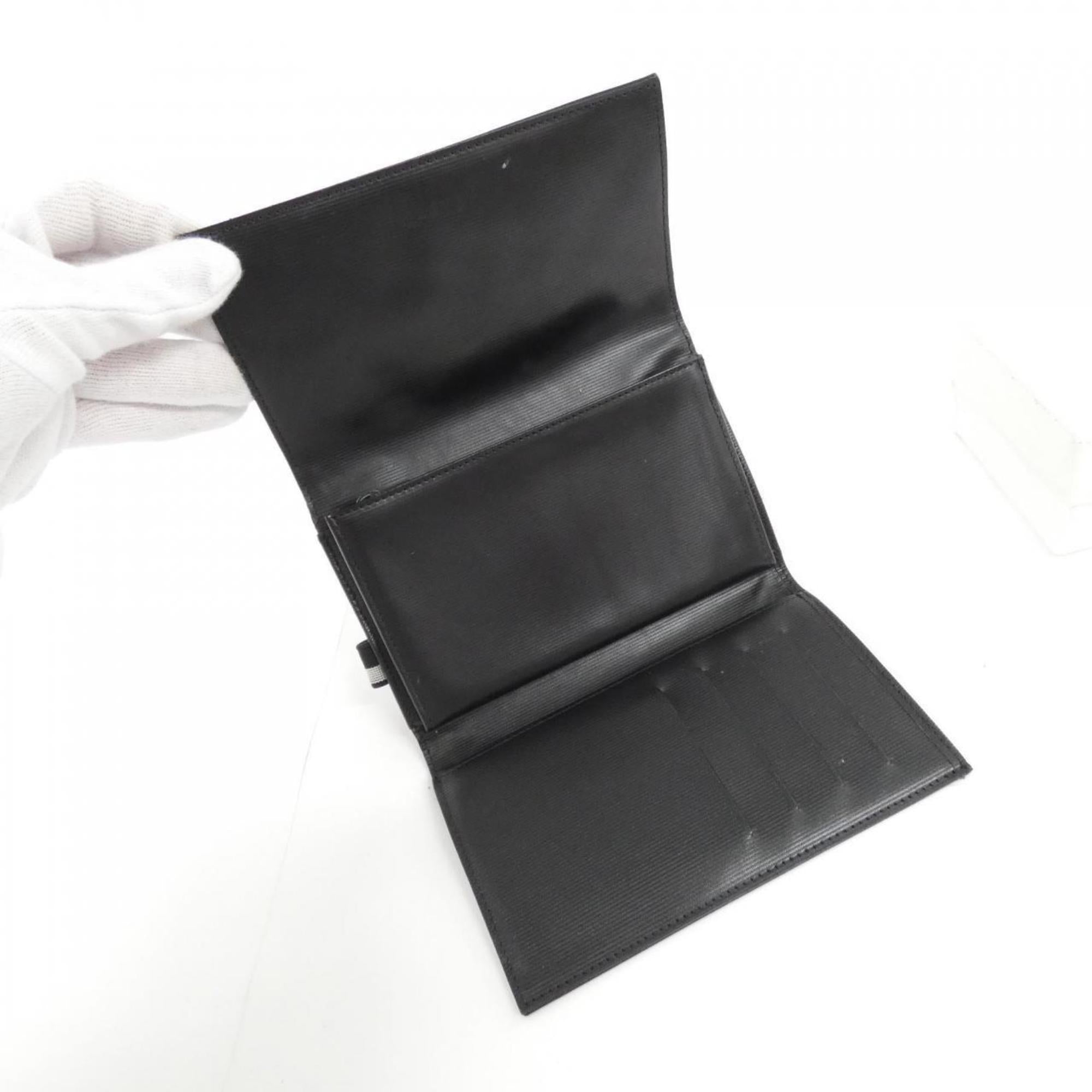 Chanel Black White Nylon Wallet (Tri-Fold) (Pre-Owned)