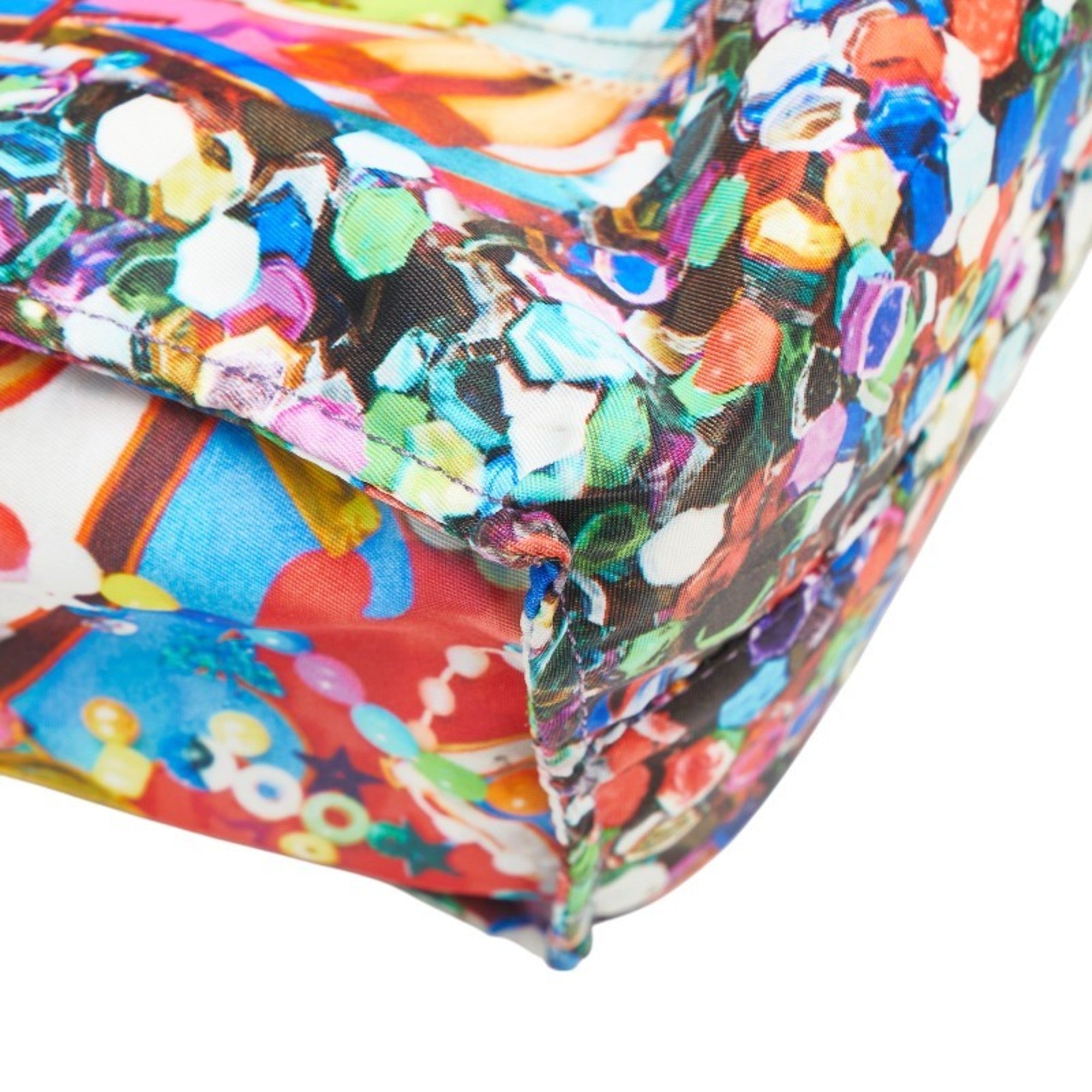 Etro Blue Multi-Color Red Color Nylon Tote Bag (Pre-Owned)