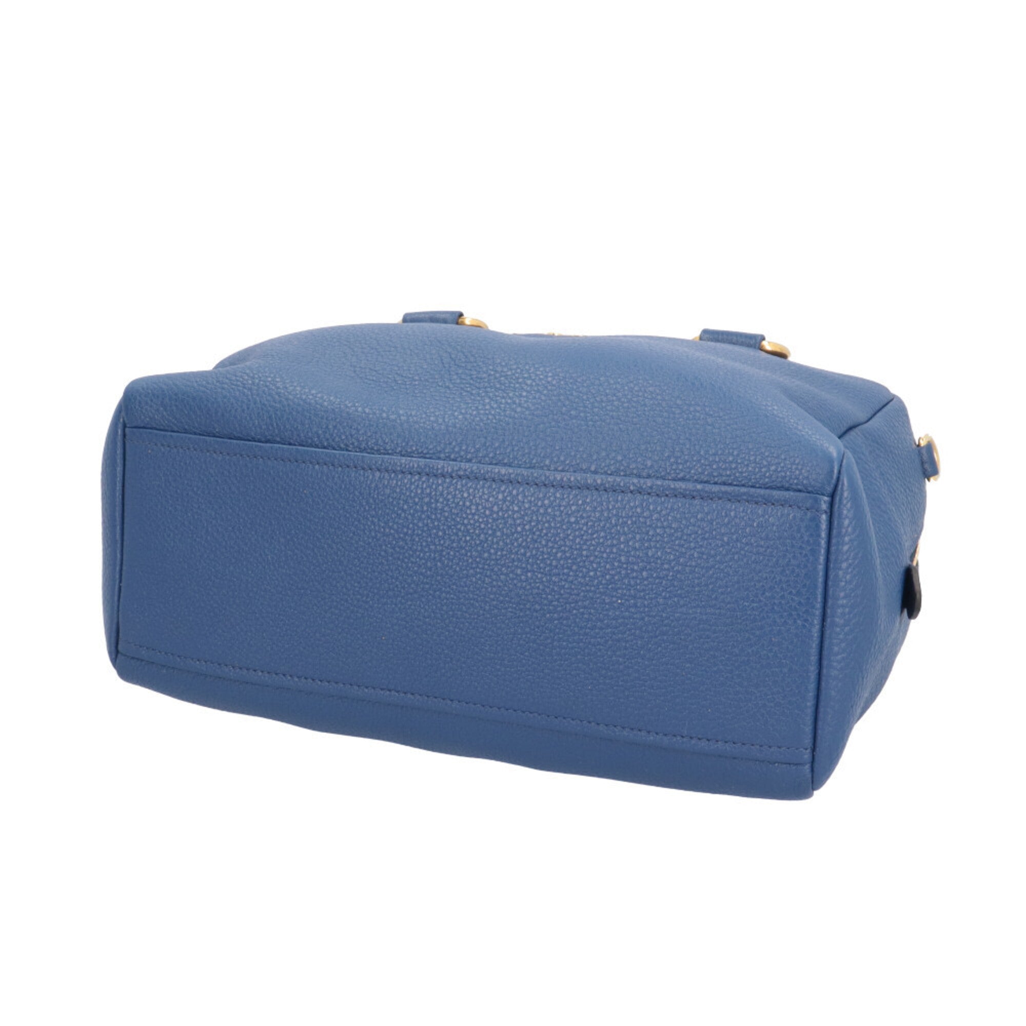 Prada Blue Leather Shoulder Bag (Pre-Owned)