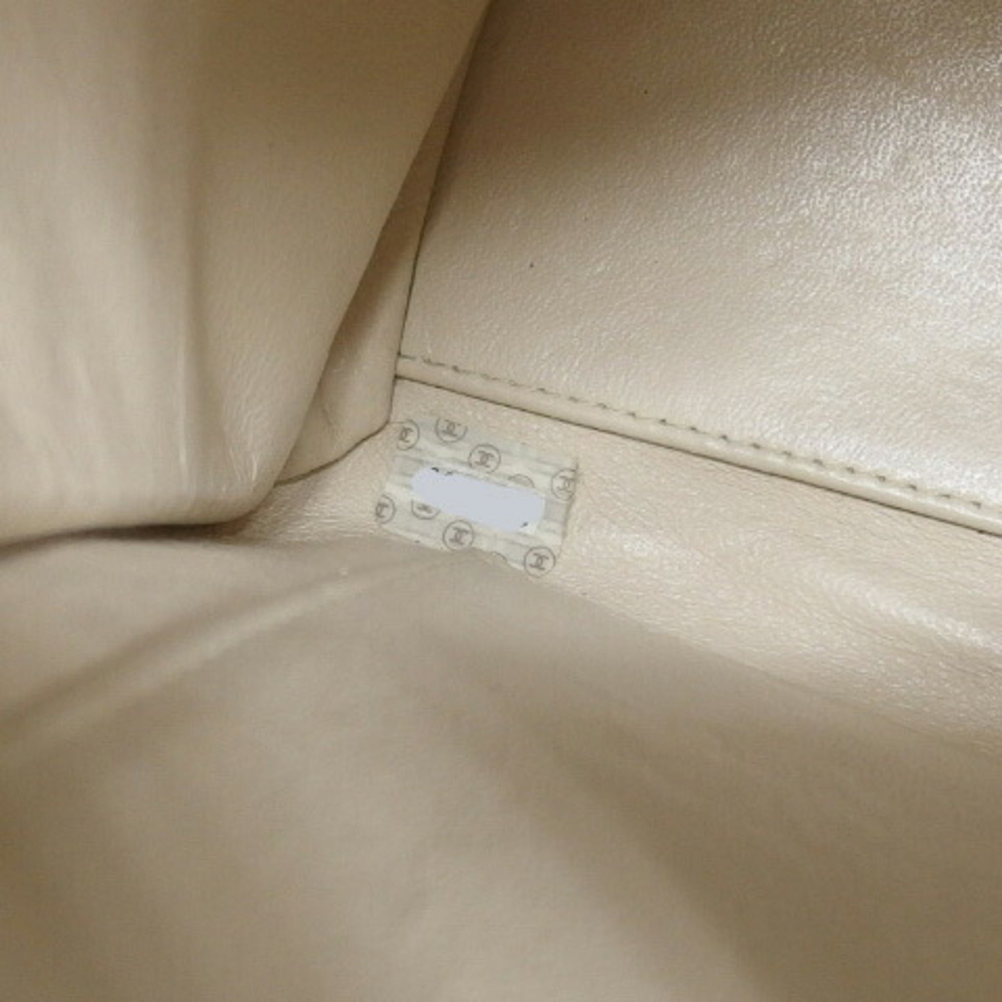 Chanel Ivory Light Beige Off-White Canvas Shoulder Bag Tote Bag (Pre-Owned)