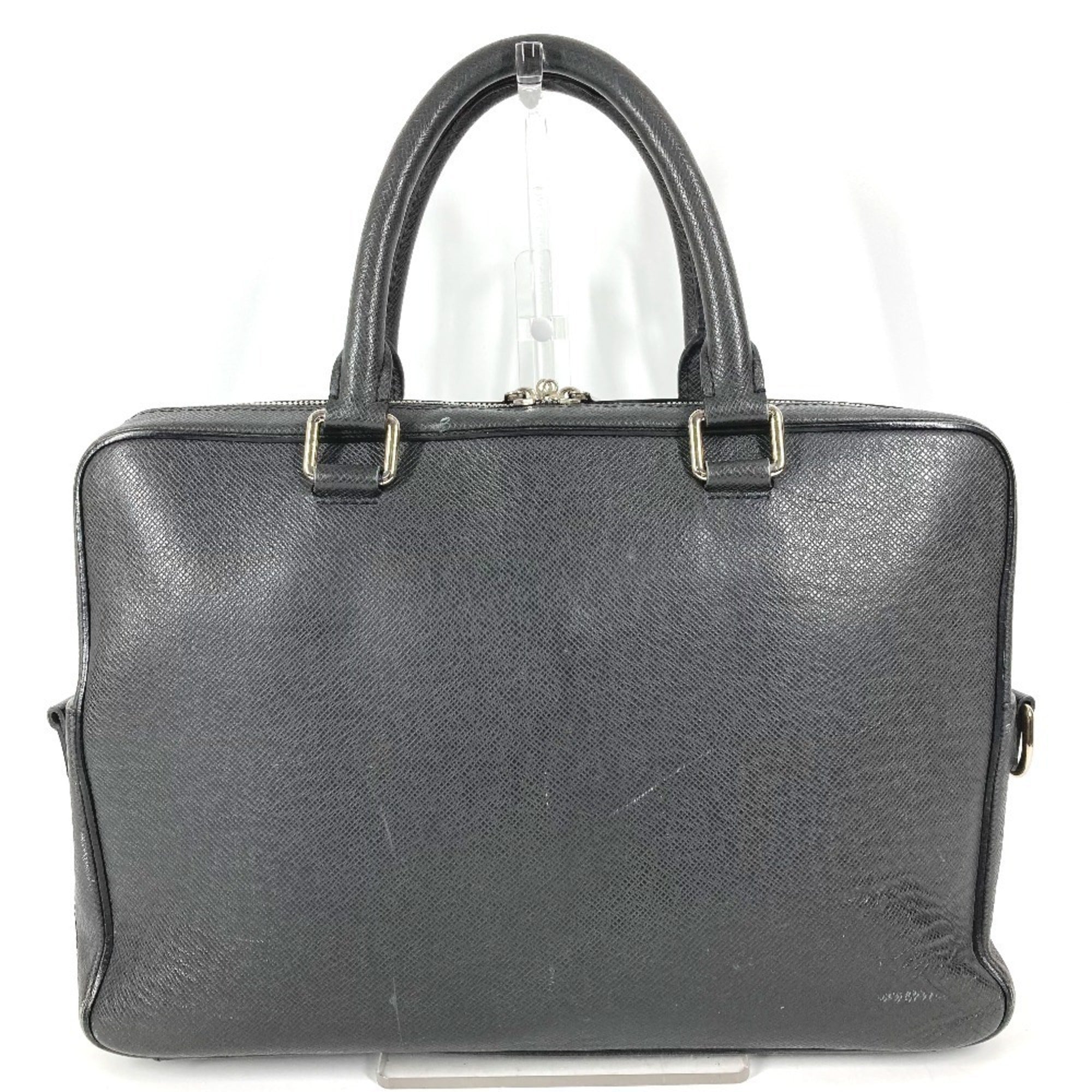 Louis Vuitton Black Taiga Leather Briefcase Handbag Tote Bag (Pre-Owned)