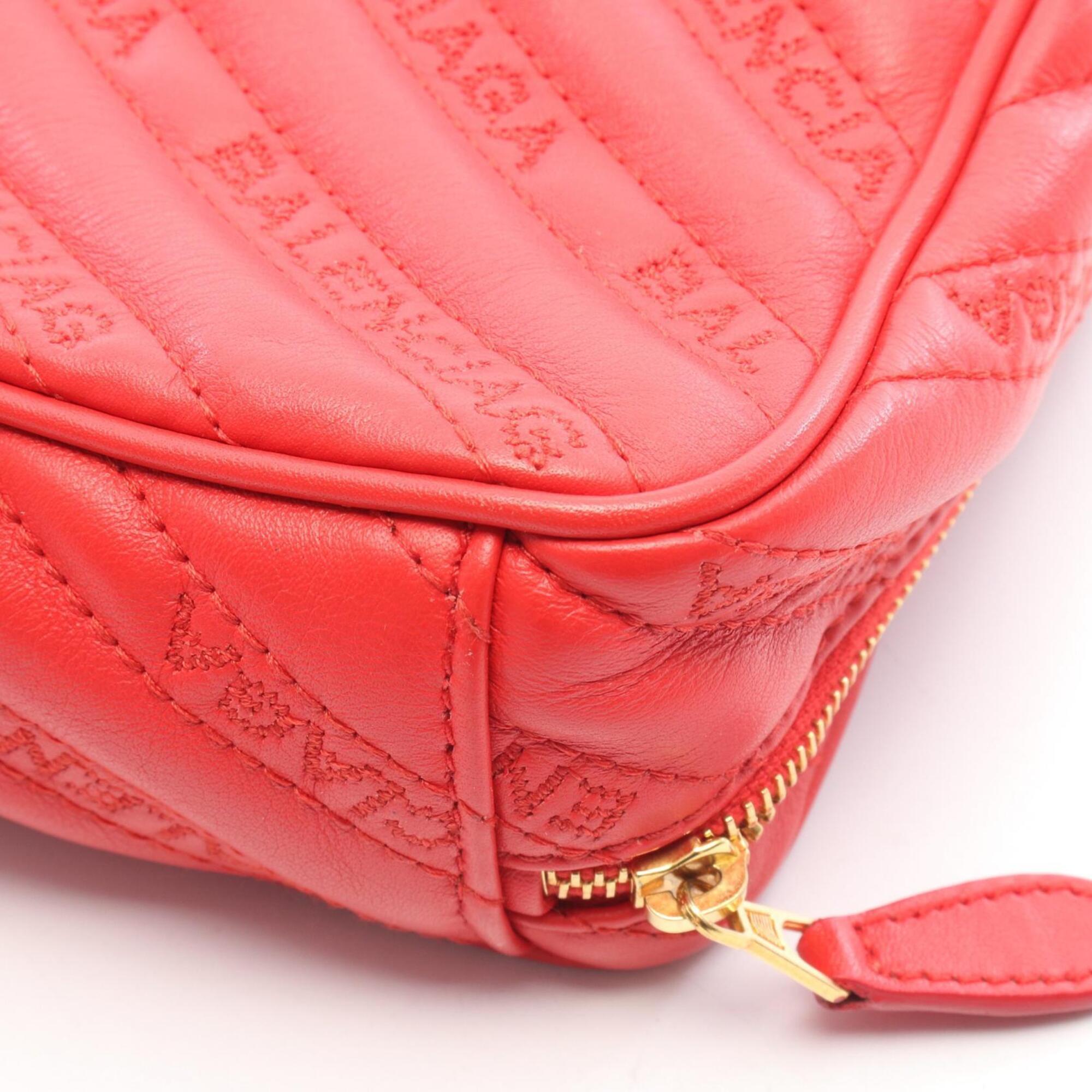 Balenciaga Red Color Leather Handbag Shoulder Bag (Pre-Owned)
